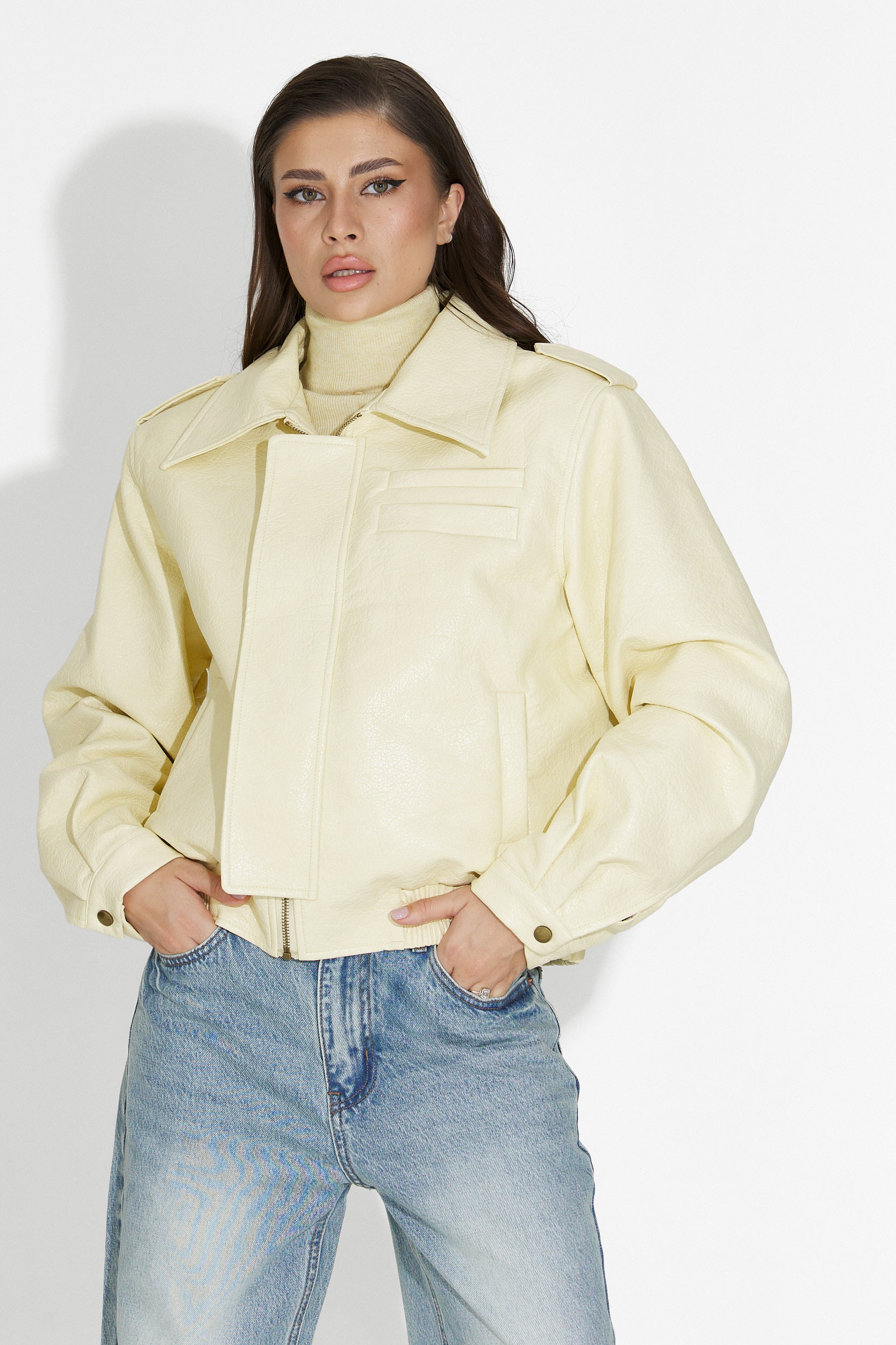 Lionia Bogas Casual Yellow Women's Jacket