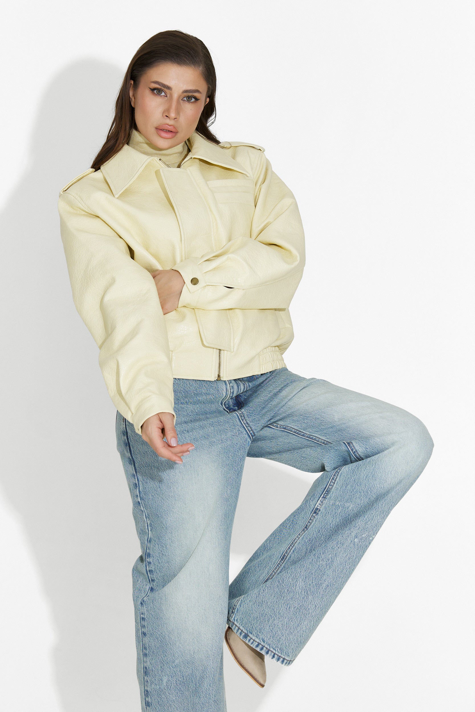 Gul casual damjacka Lionia Bogas