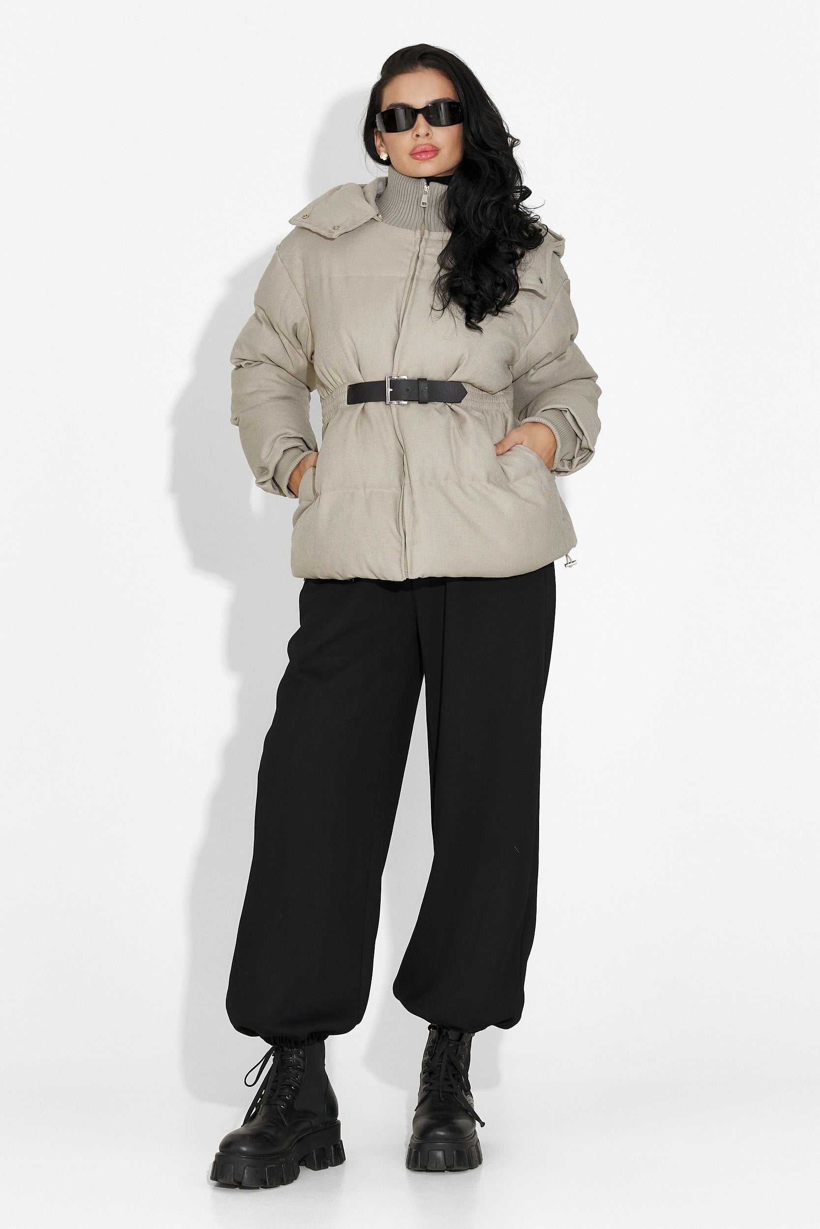 Γυναικείο casual μπουφάν γκρι Savrina Bogas