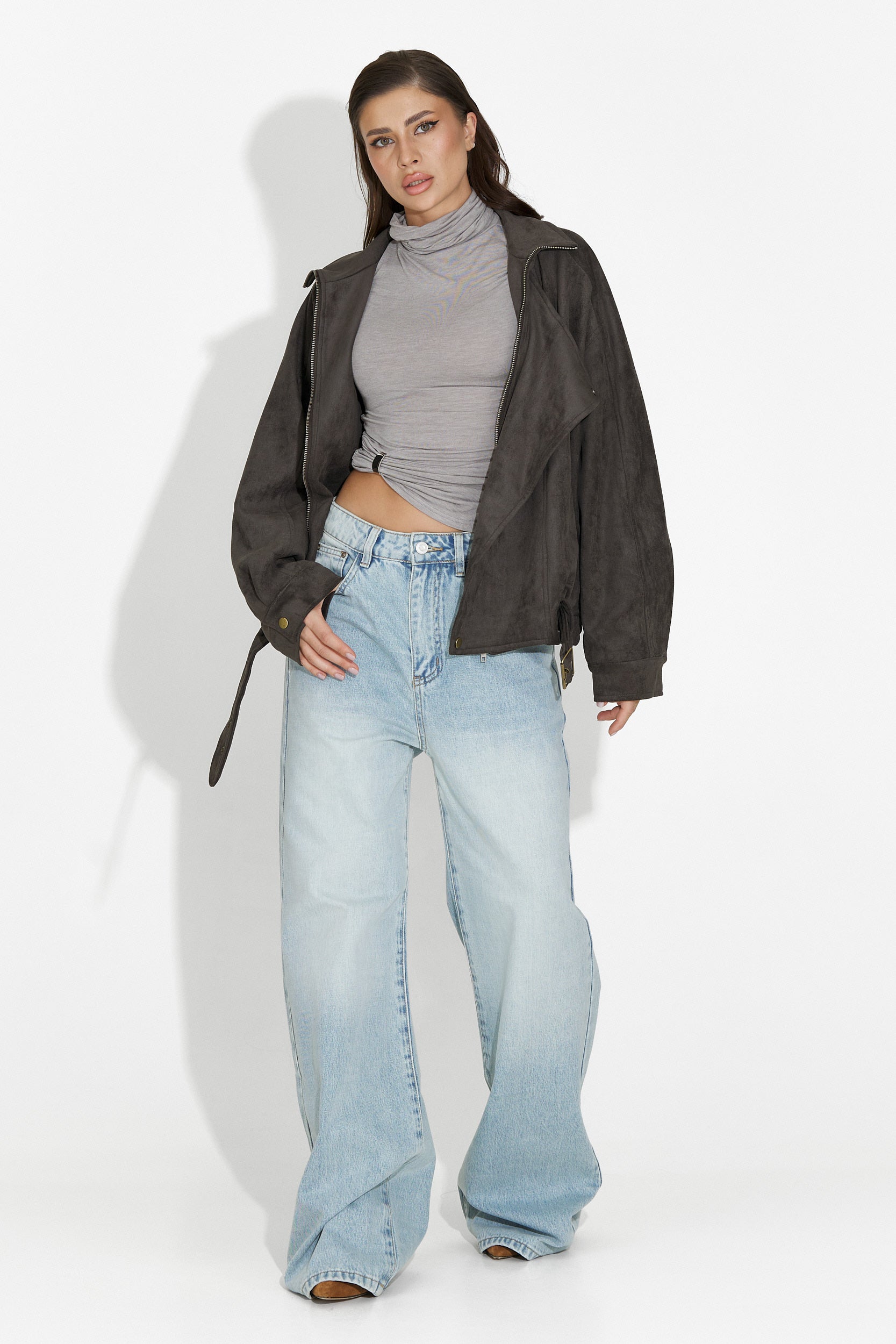 Grå casual damjacka Ismoria Bogas