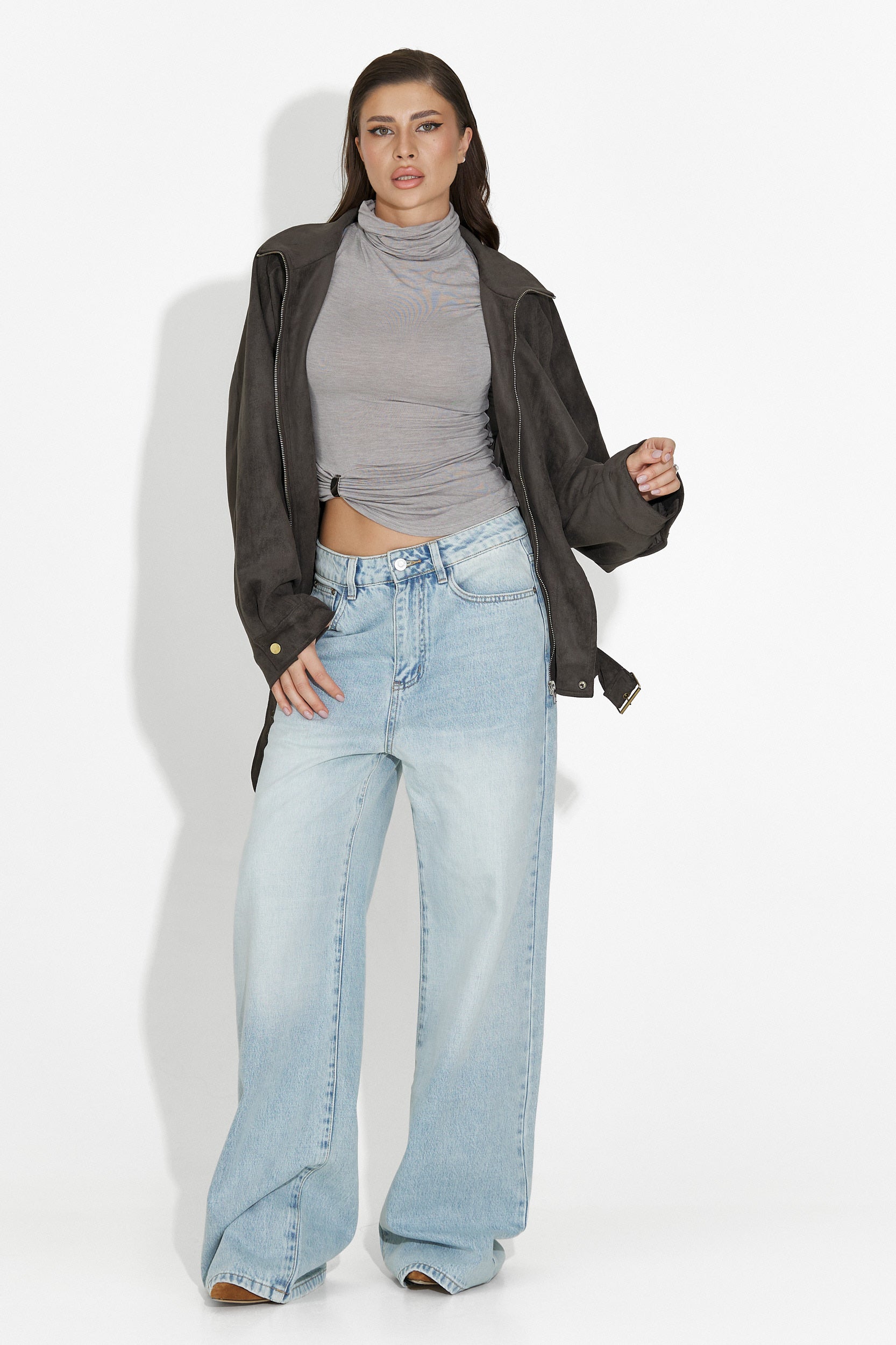 Grå casual damjacka Ismoria Bogas