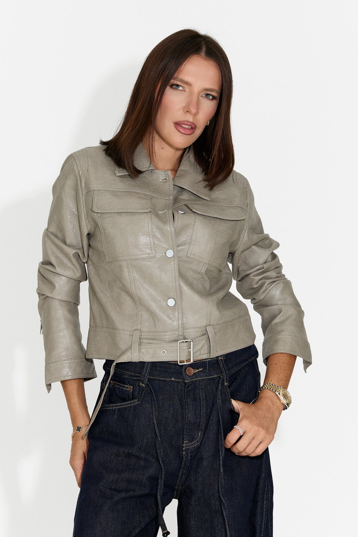 Damen-Casual-Jacke grau Muvoeria Bogas