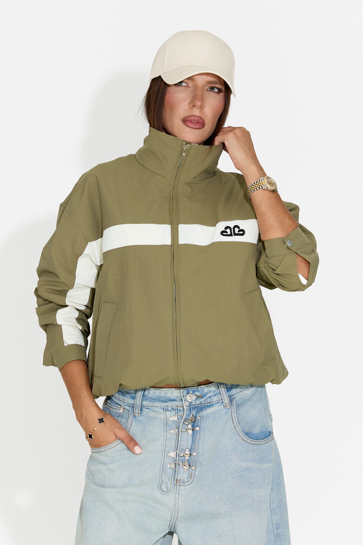 Veste décontractée kaki pour femme Zoerina Bogas
