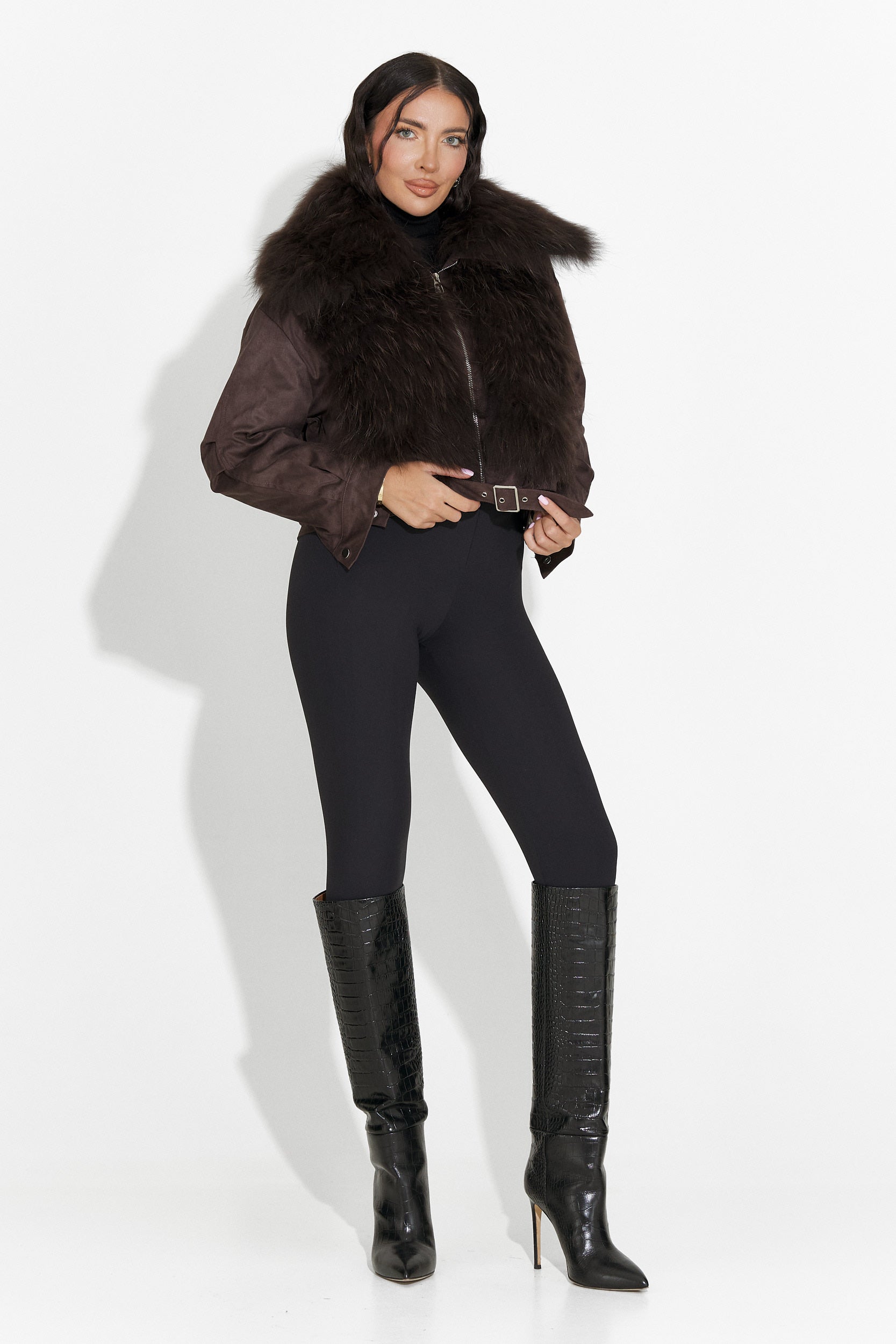 Brun casual damjacka Dresara Bogas