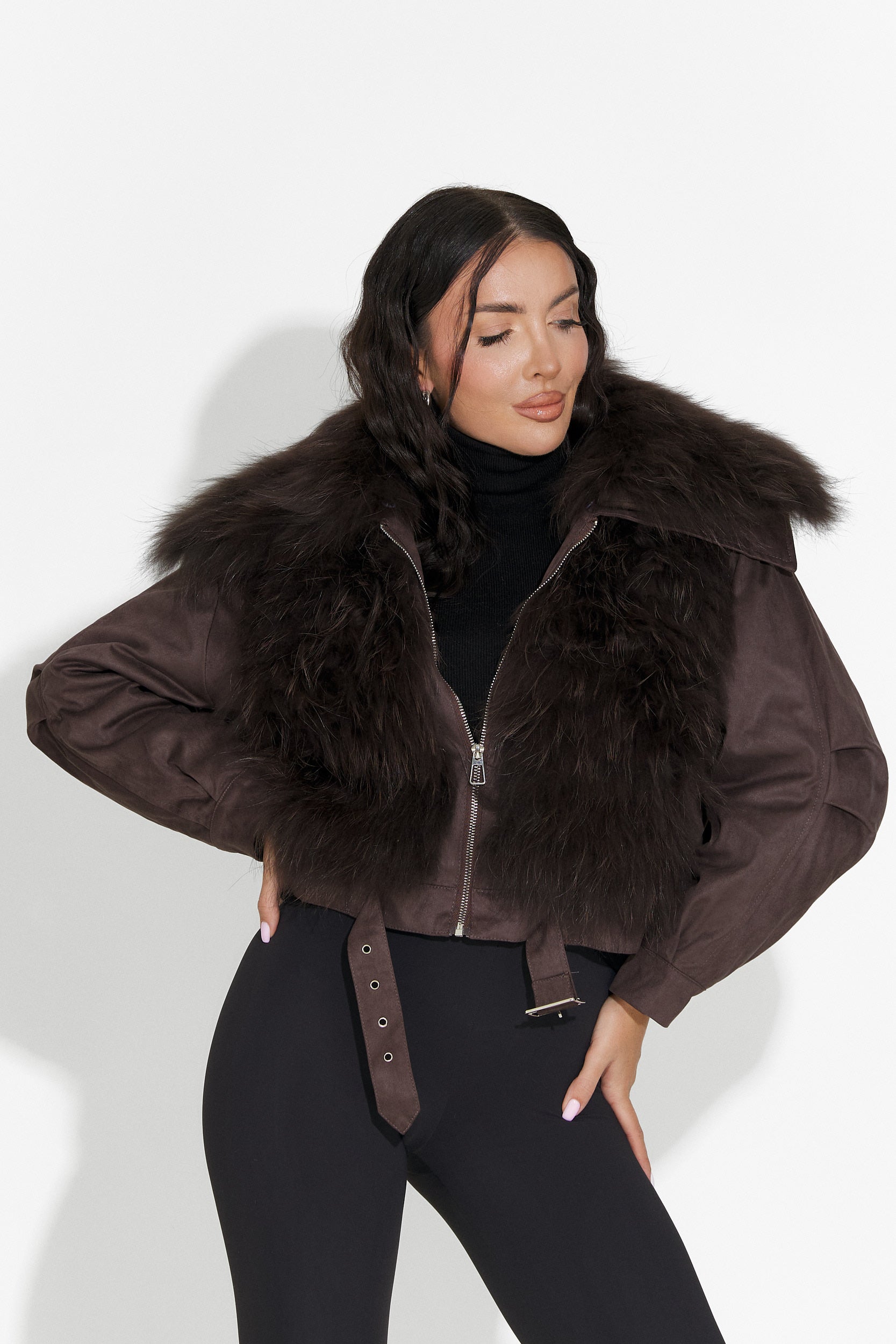 Brun casual damjacka Dresara Bogas