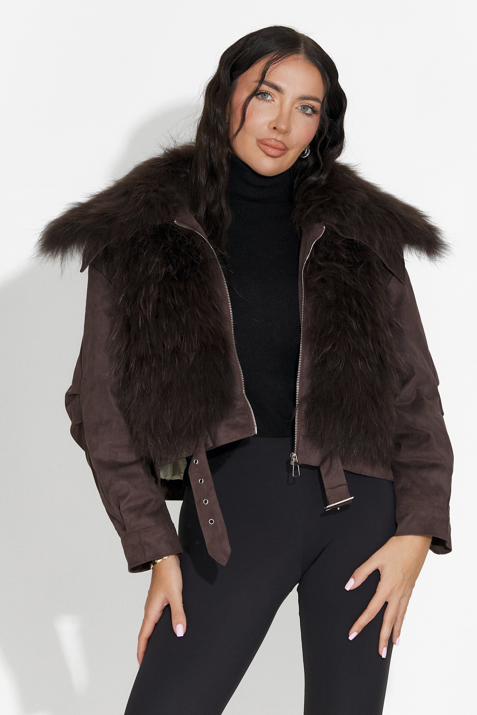 Brun casual damjacka Dresara Bogas