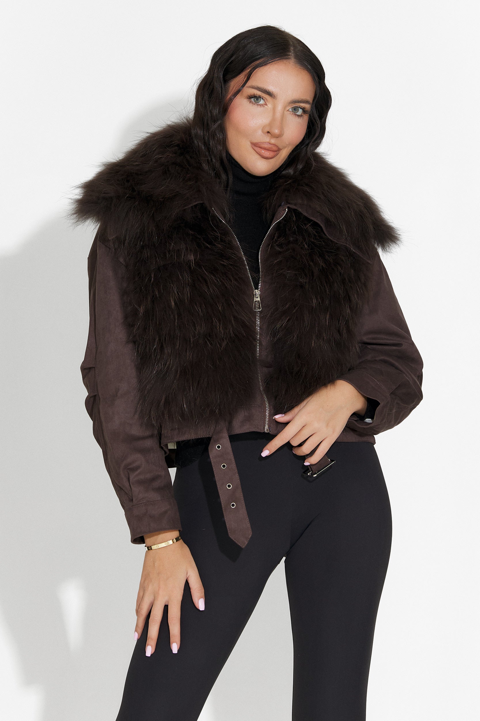 Brun casual damjacka Dresara Bogas