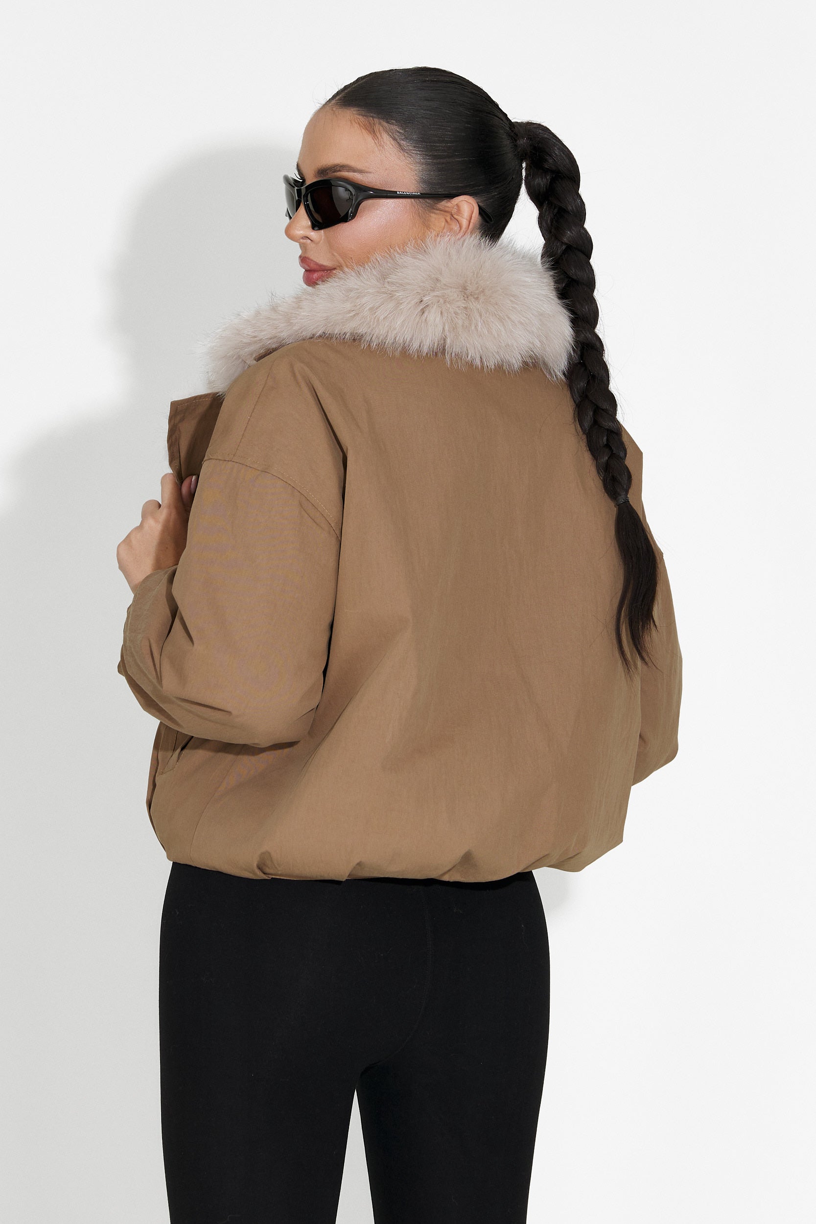 Καφέ casual γυναικείο μπουφάν Eriora Bogas