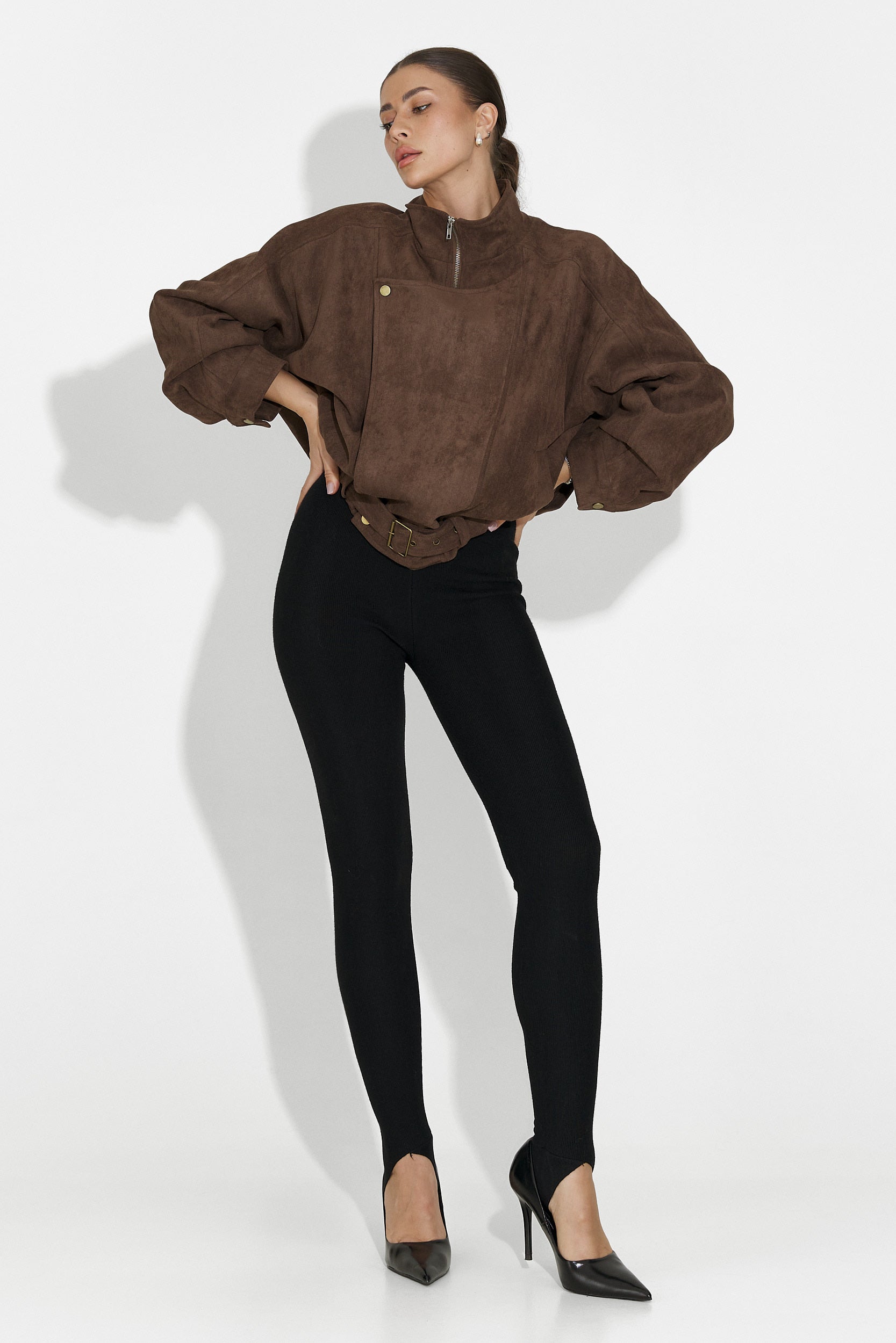 Ismoria Bogas Casual Brown Women's Jacket