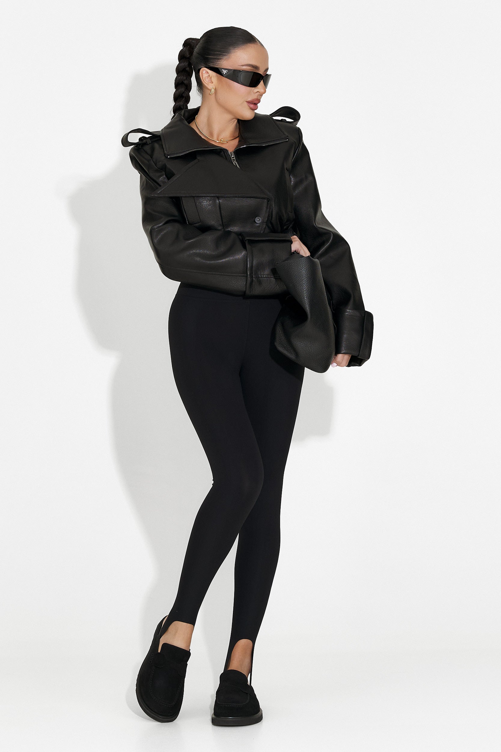 Μαύρο casual γυναικείο μπουφάν Norielis Bogas