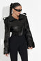 Μαύρο casual γυναικείο μπουφάν Norielis Bogas