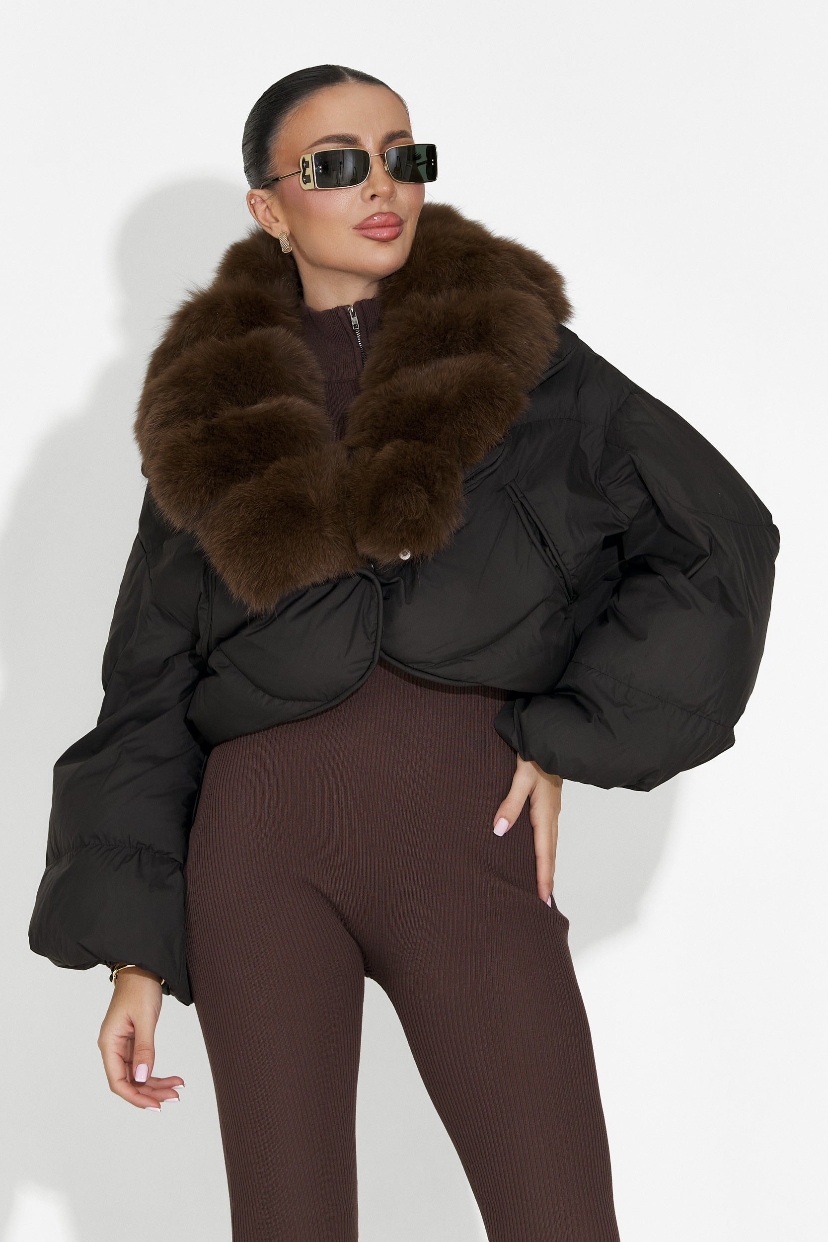 Γυναικείο μαύρο μπουφάν Selvoria Bogas