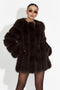Płaszcz futrzany brązowy Jameia Bogas