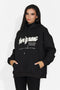 Hanorac casual negru Valotdiva Bogas