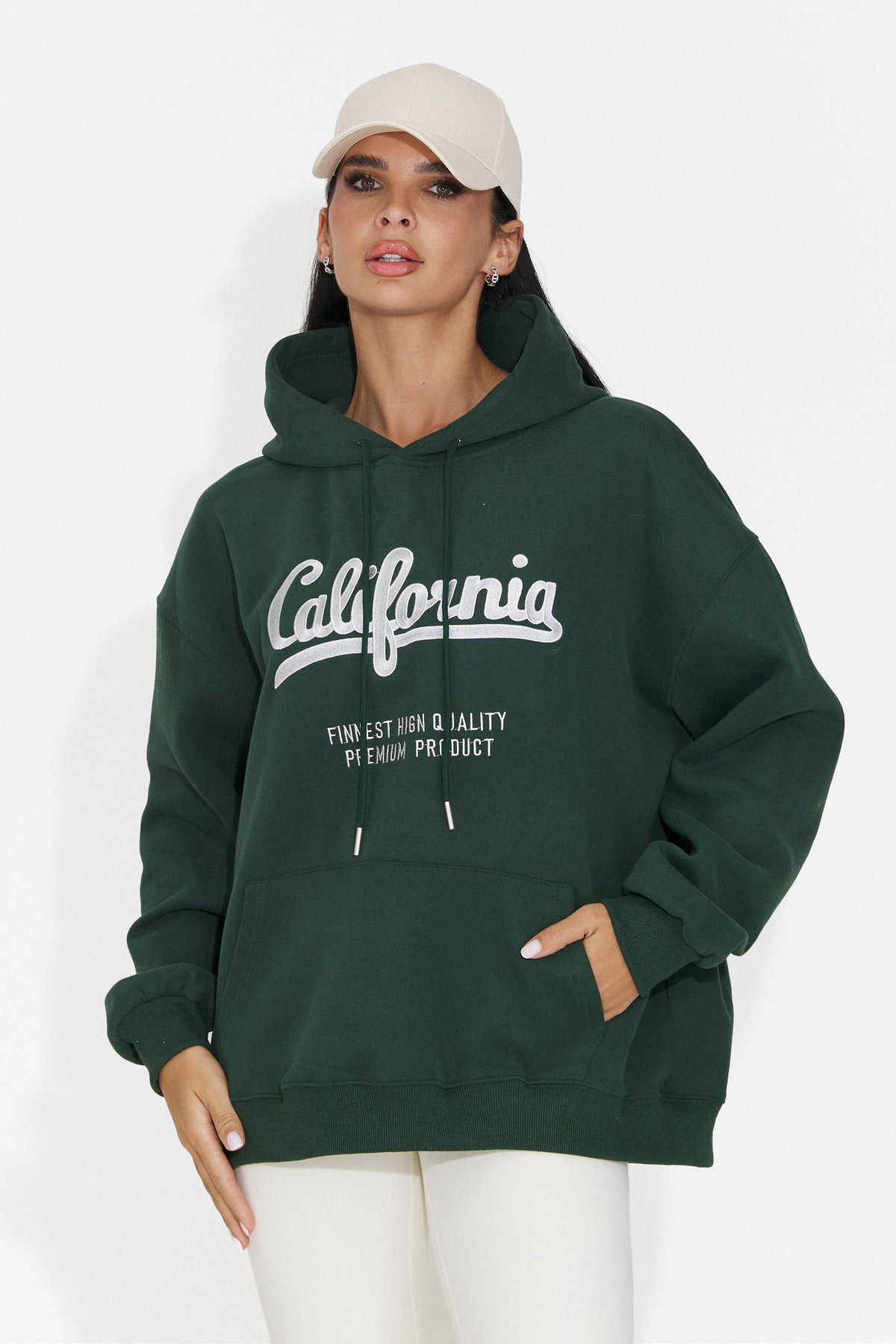 Hanorac casual verde Velzeisa Bogas