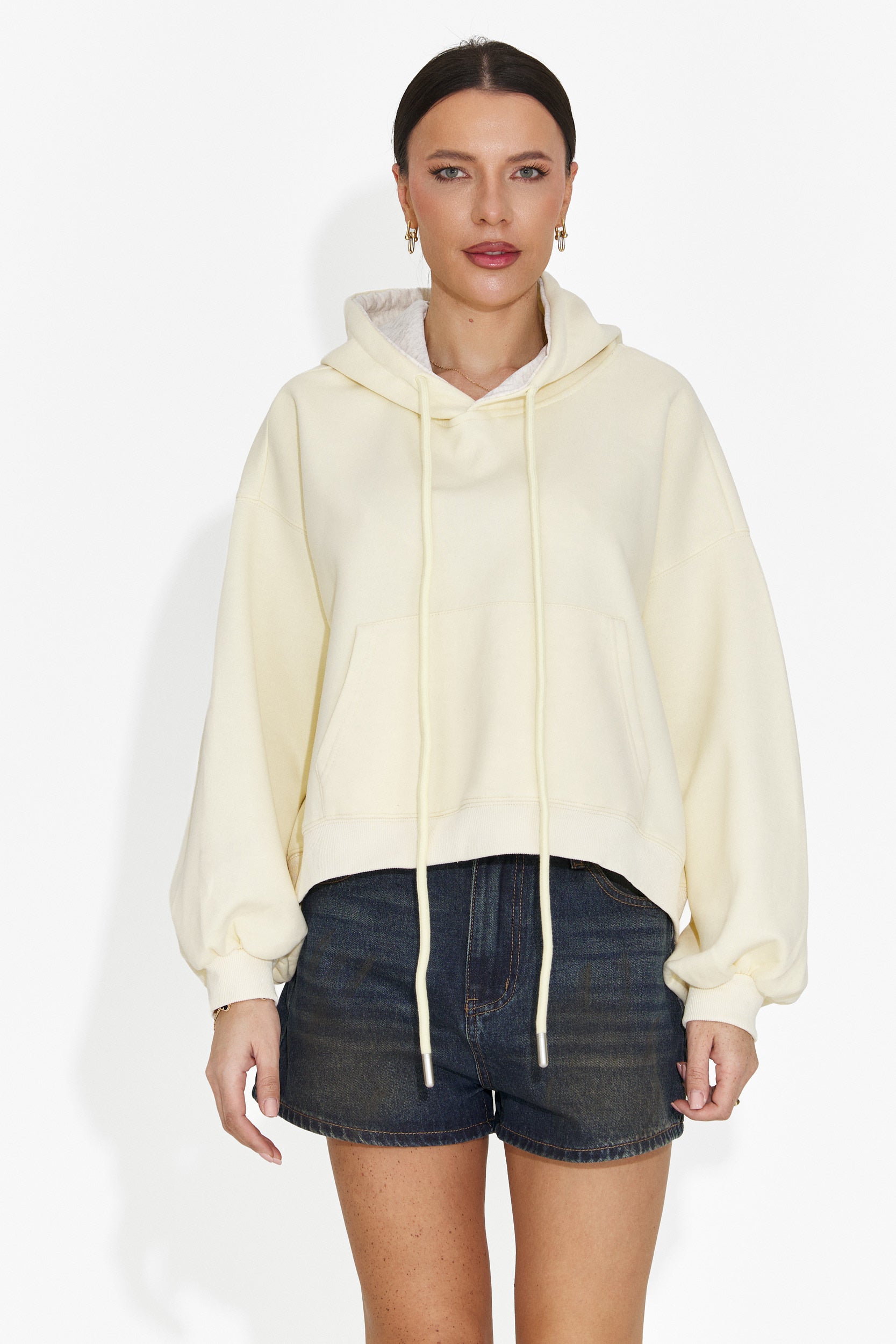 Women's casual yellow hoodie Loravia Bogas