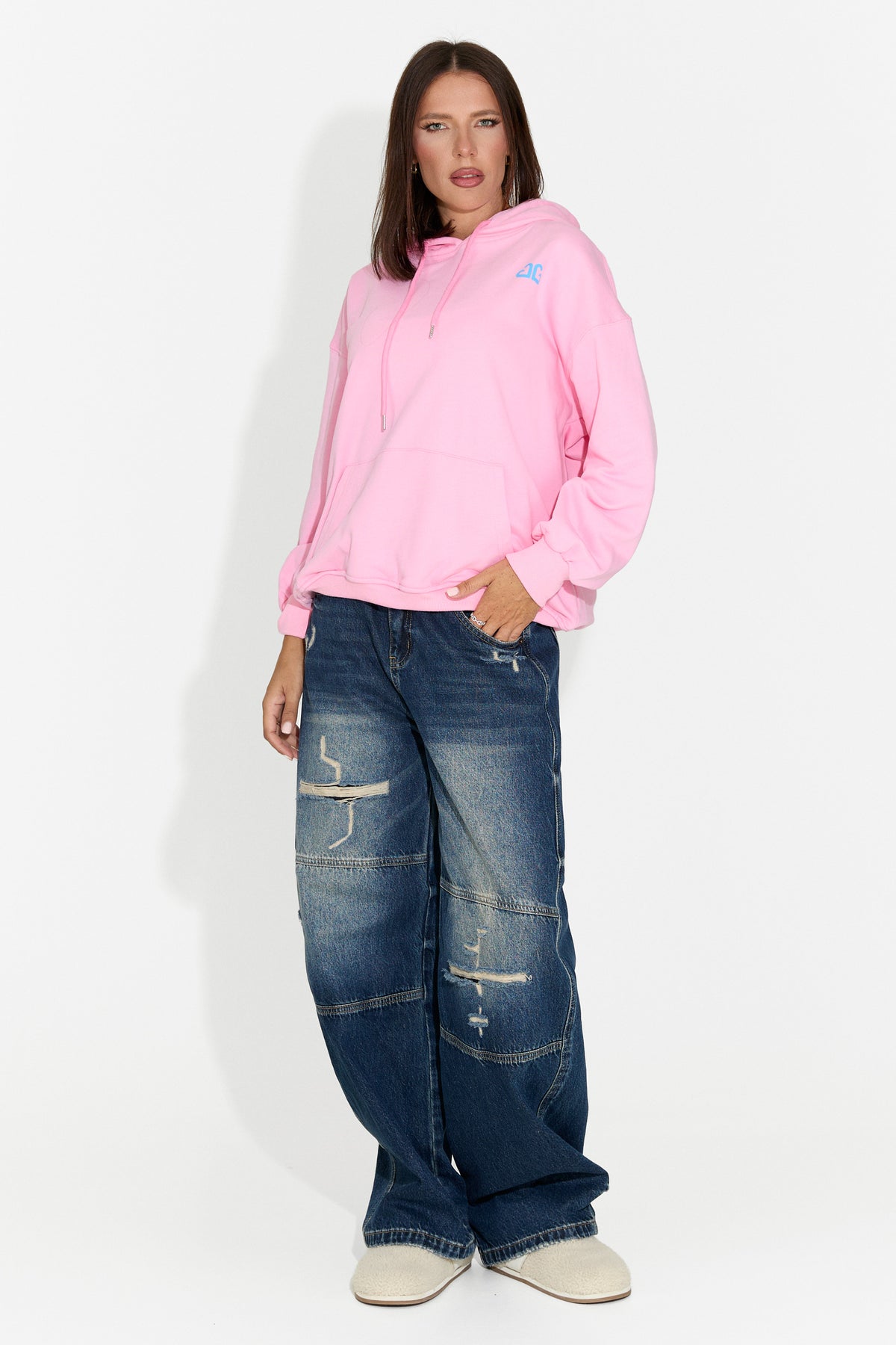 Sudadera de mujer casual rosa Rates Bogas