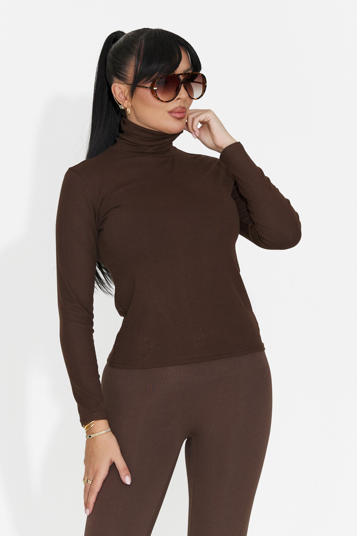 Helanca casual maro Grunliza Bogas