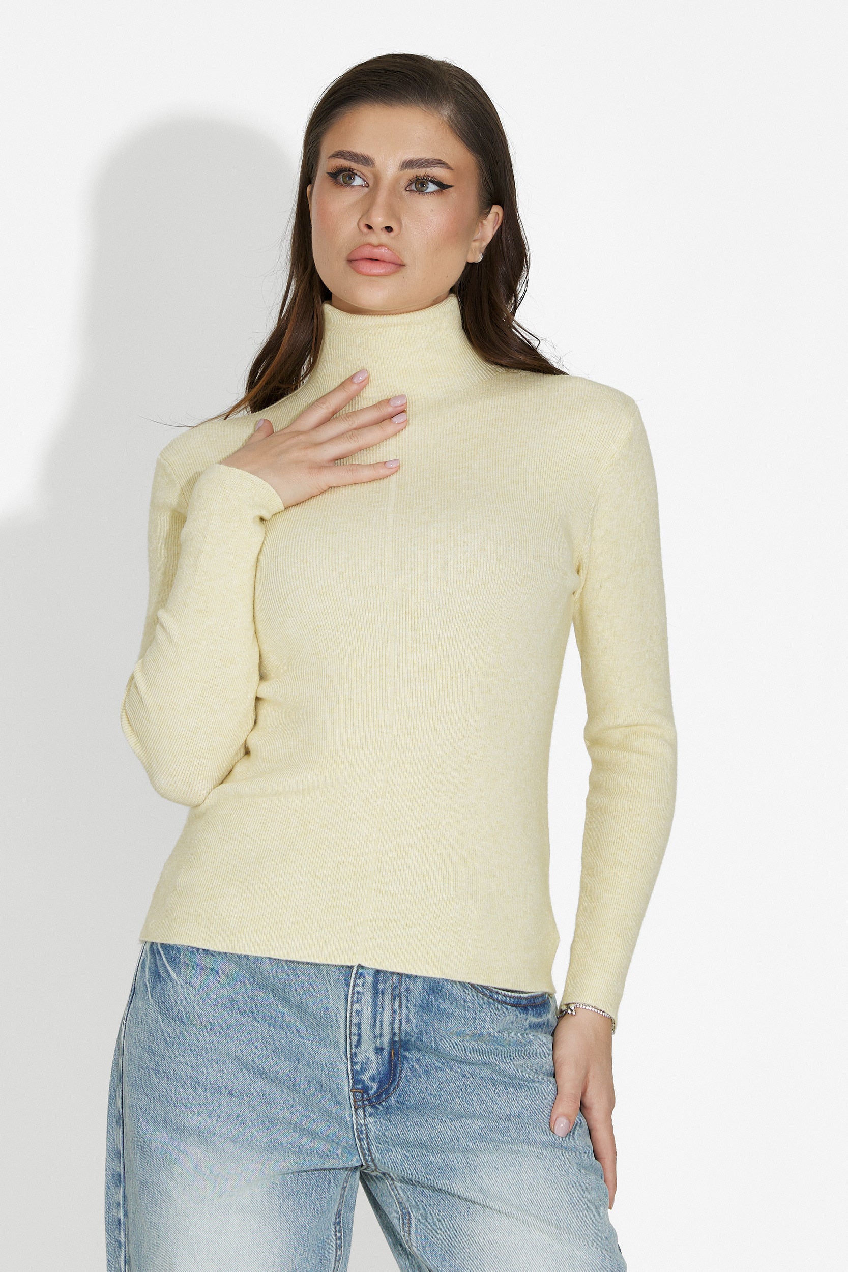 Gul casual damtröja Invera Bogas