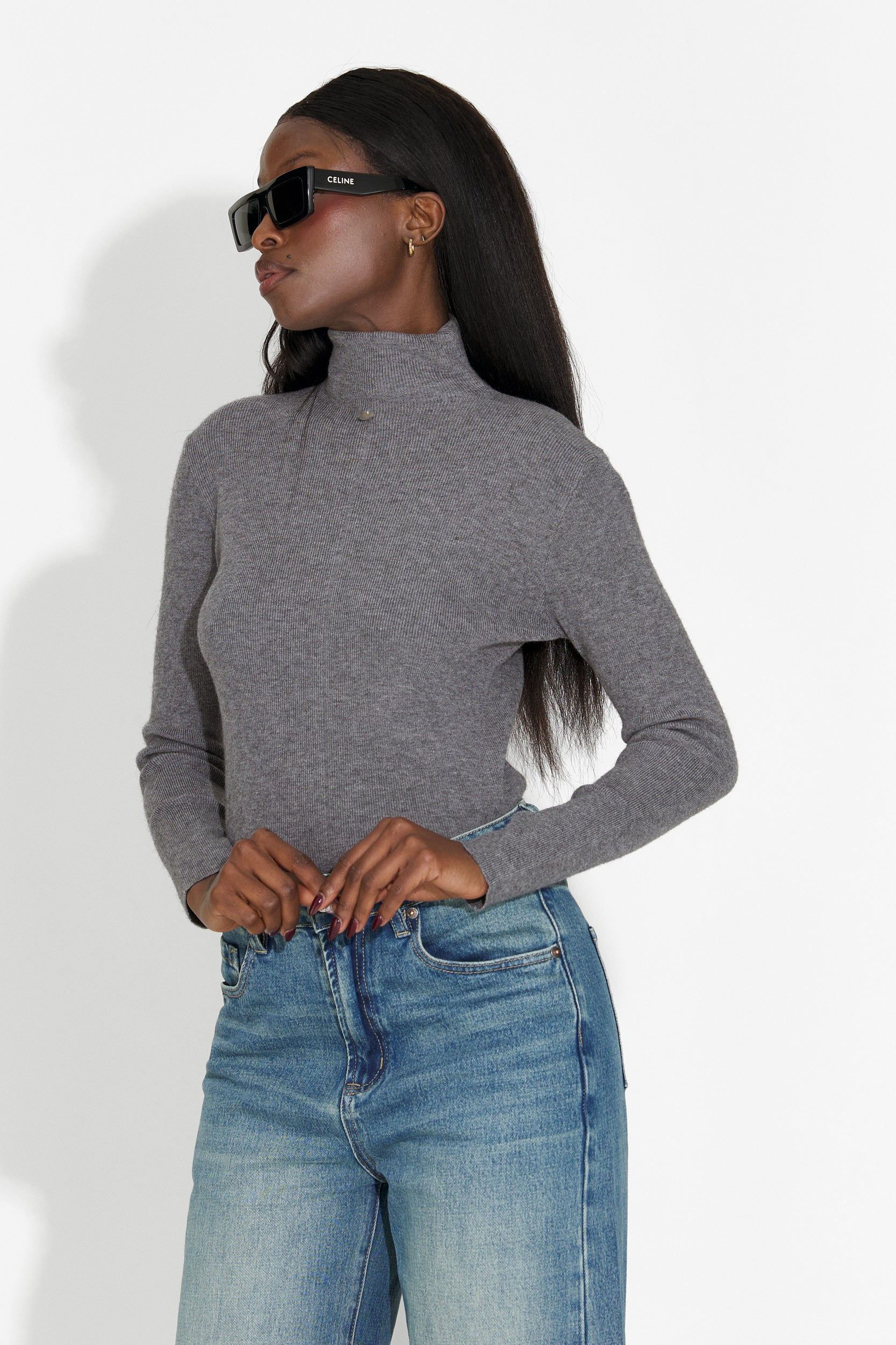 Grå casual damtröja Invera Bogas