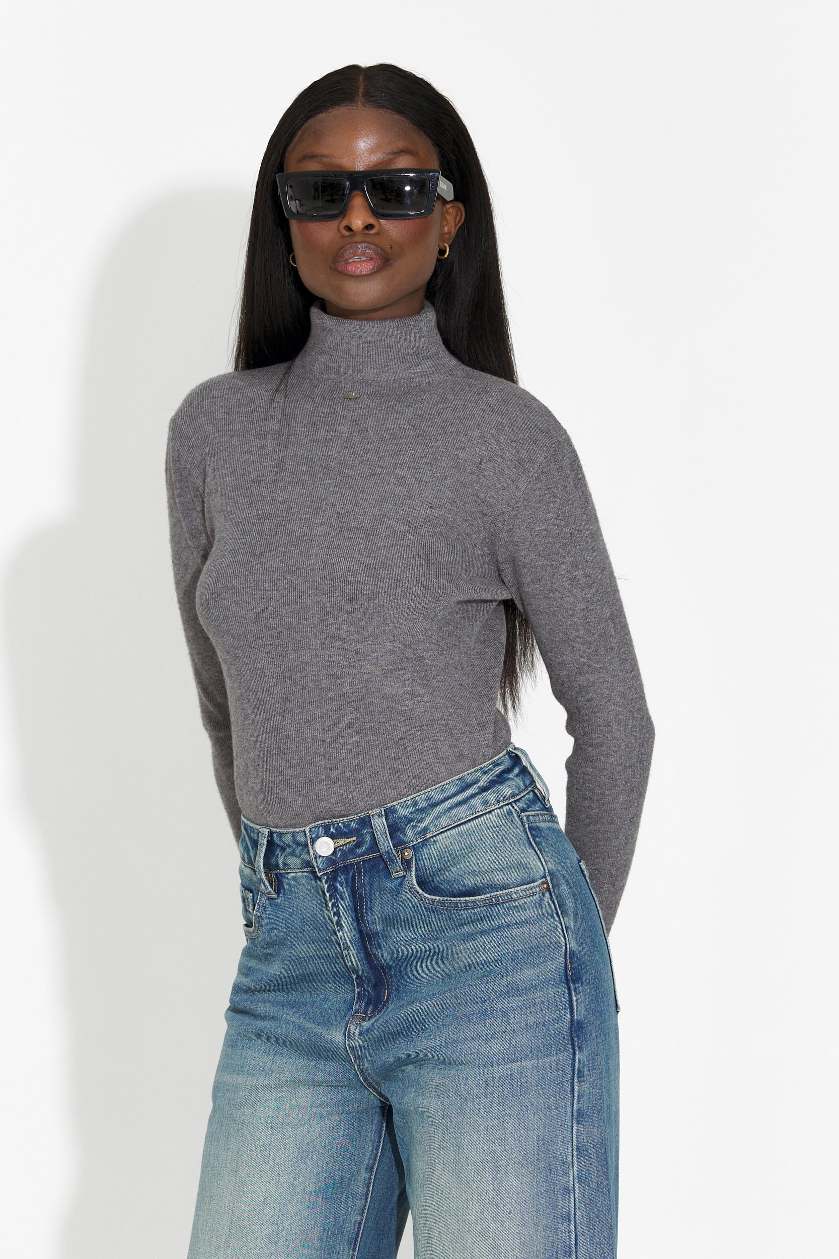 Grå casual damtröja Invera Bogas