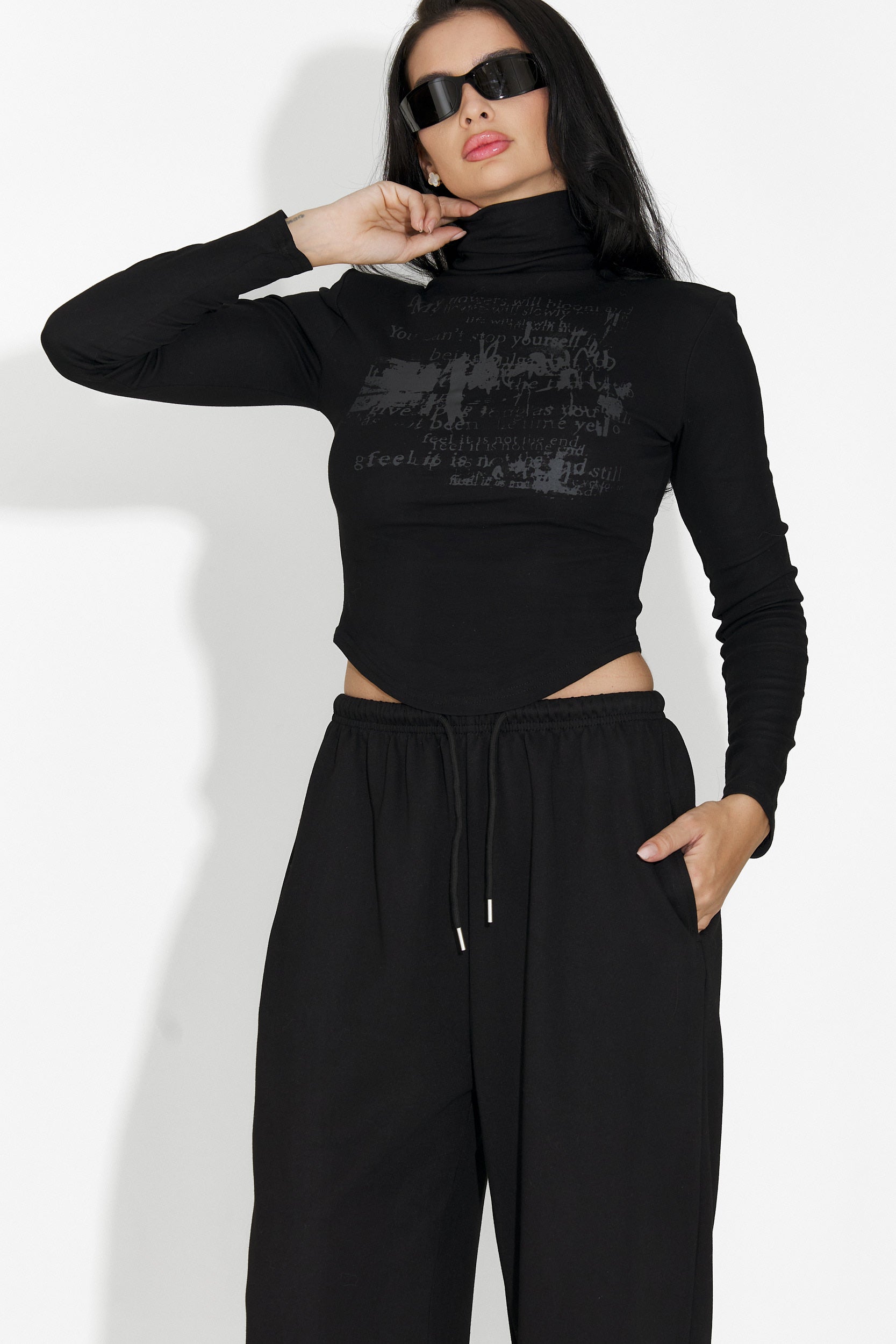 Svart casual damtopp Fenalya Bogas