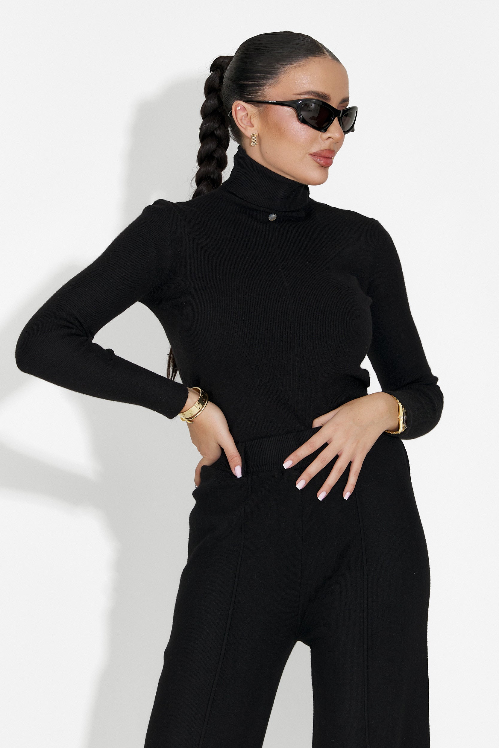 Invera Bogas Black Casual Ladies Sweater