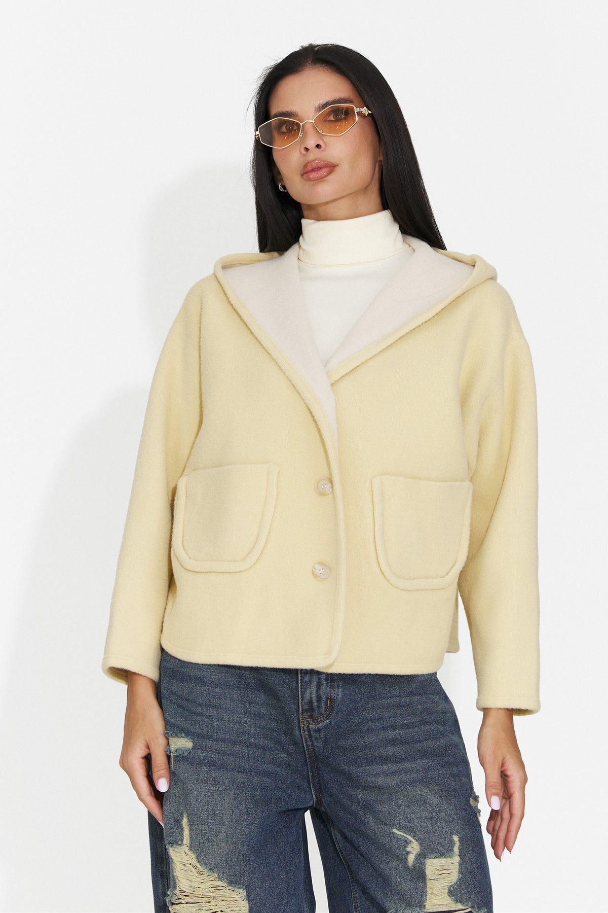 Jacheta casual galbena Ratvesia Bogas
