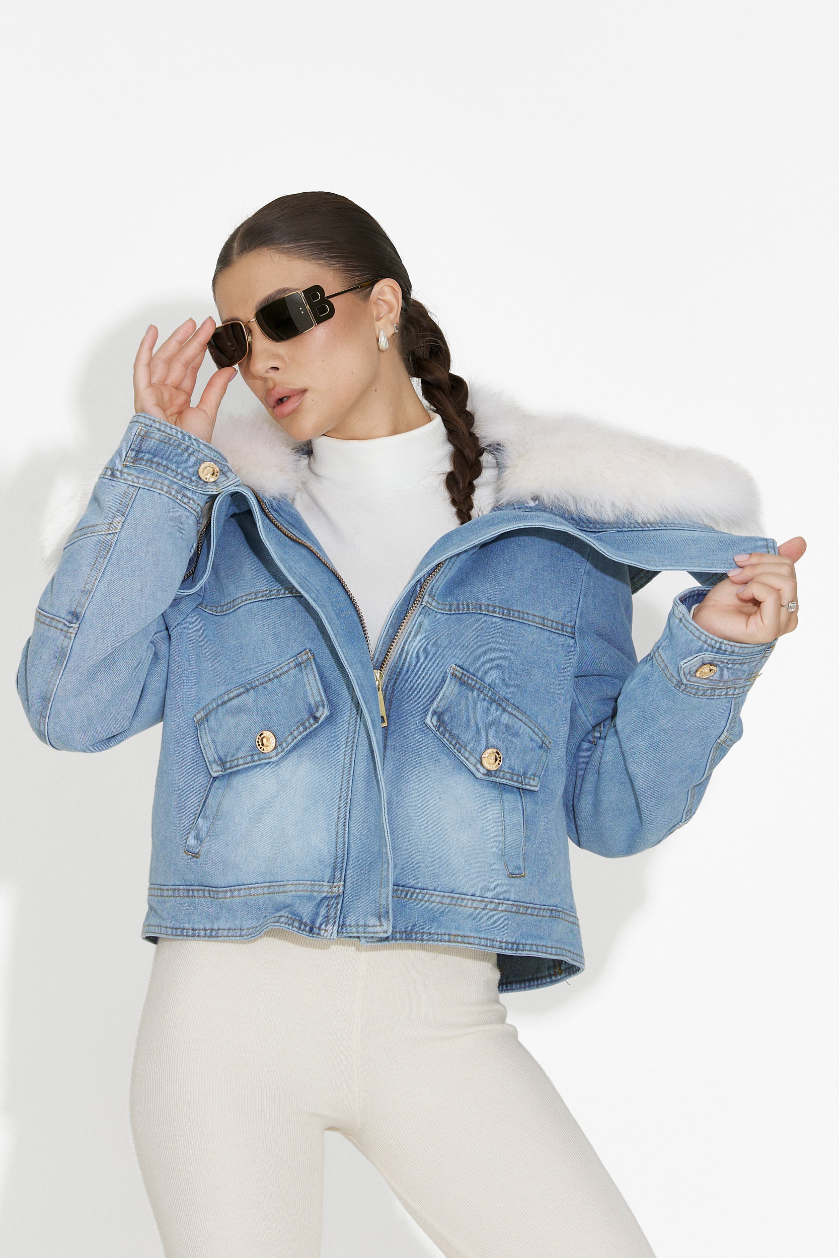 Γυναικείο μπουφάν γαλάζιο Veliora Bogas