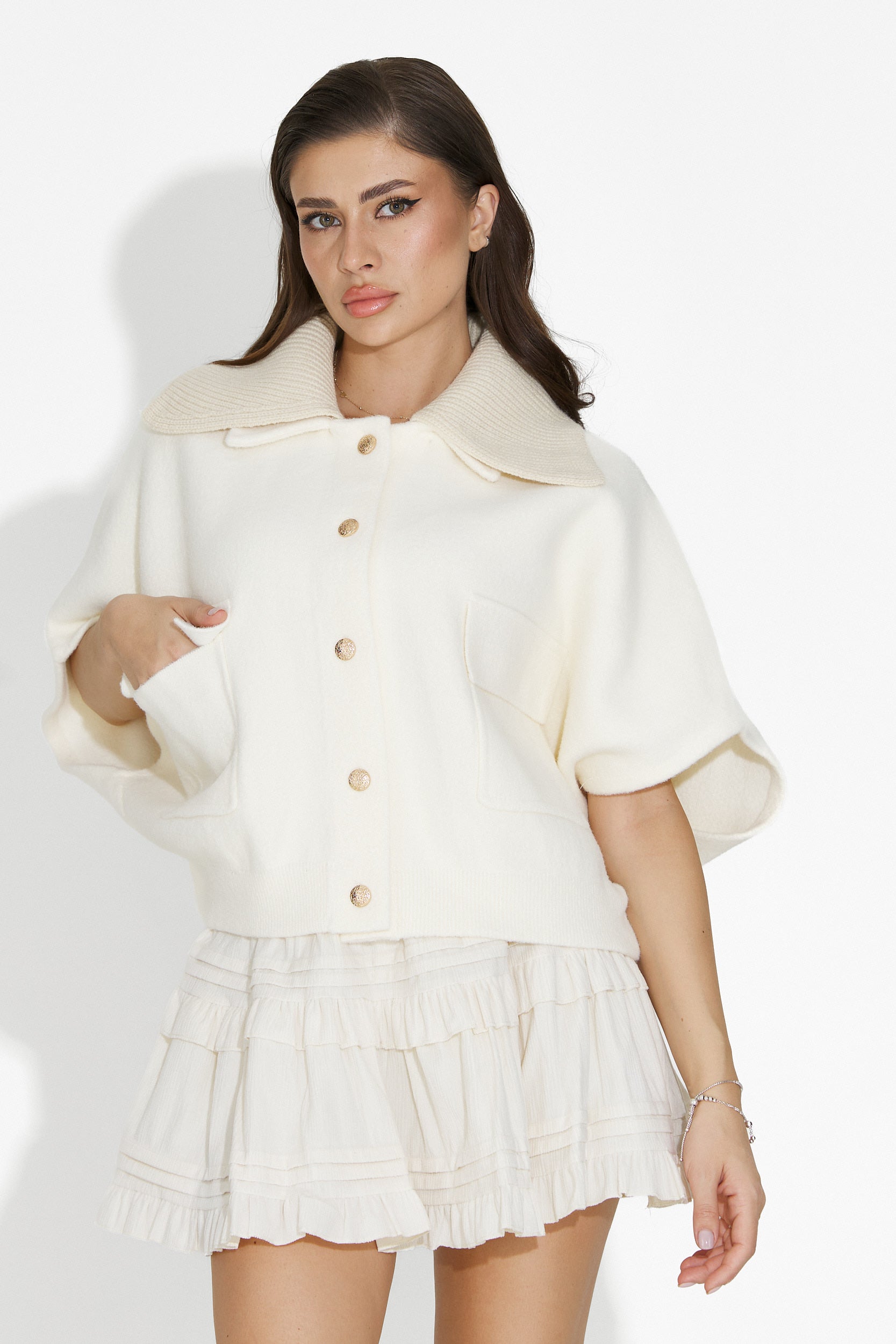 Casual beige women's jacket Cariolia Bogas