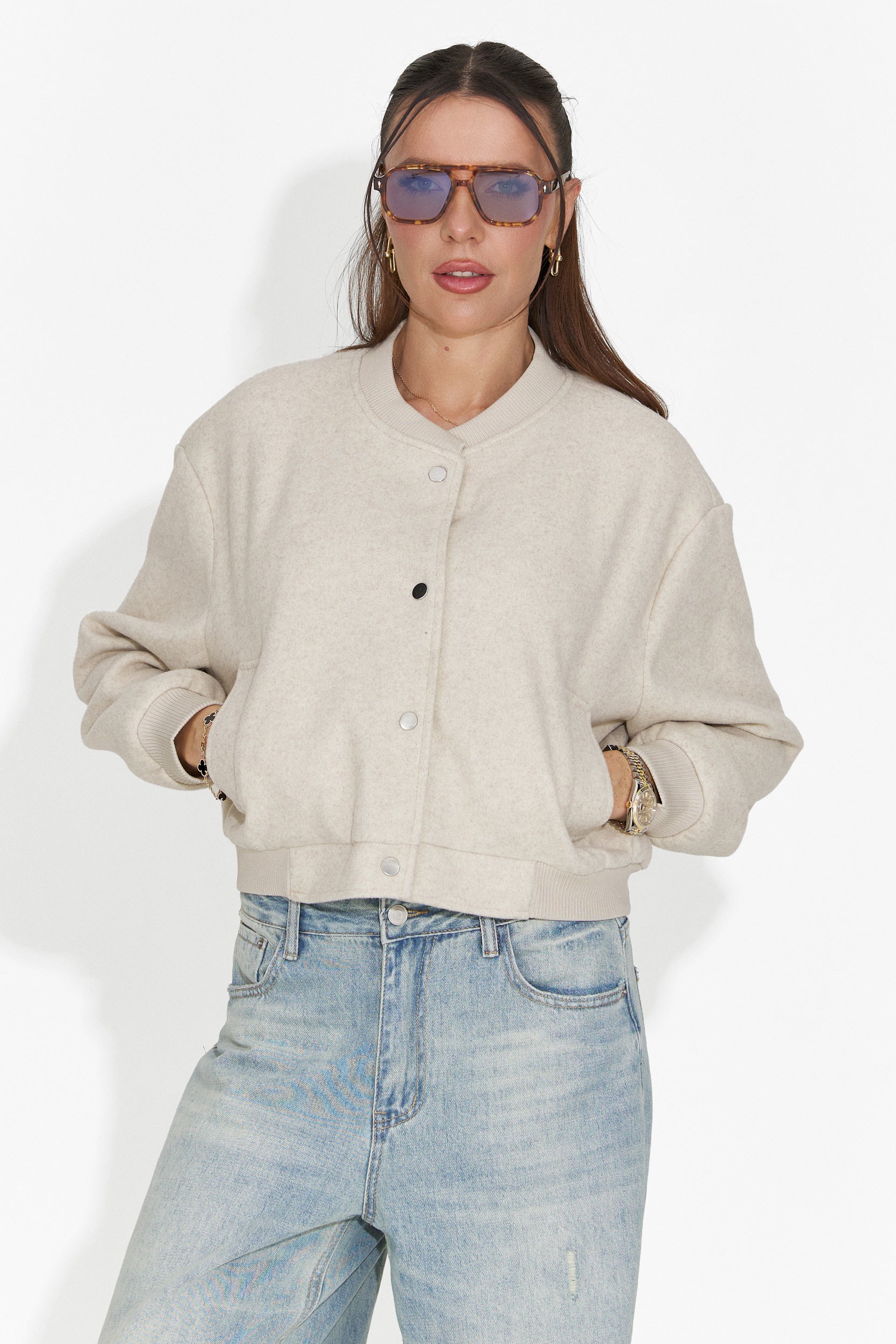 Chaqueta casual beige para mujer Gineta Bogas