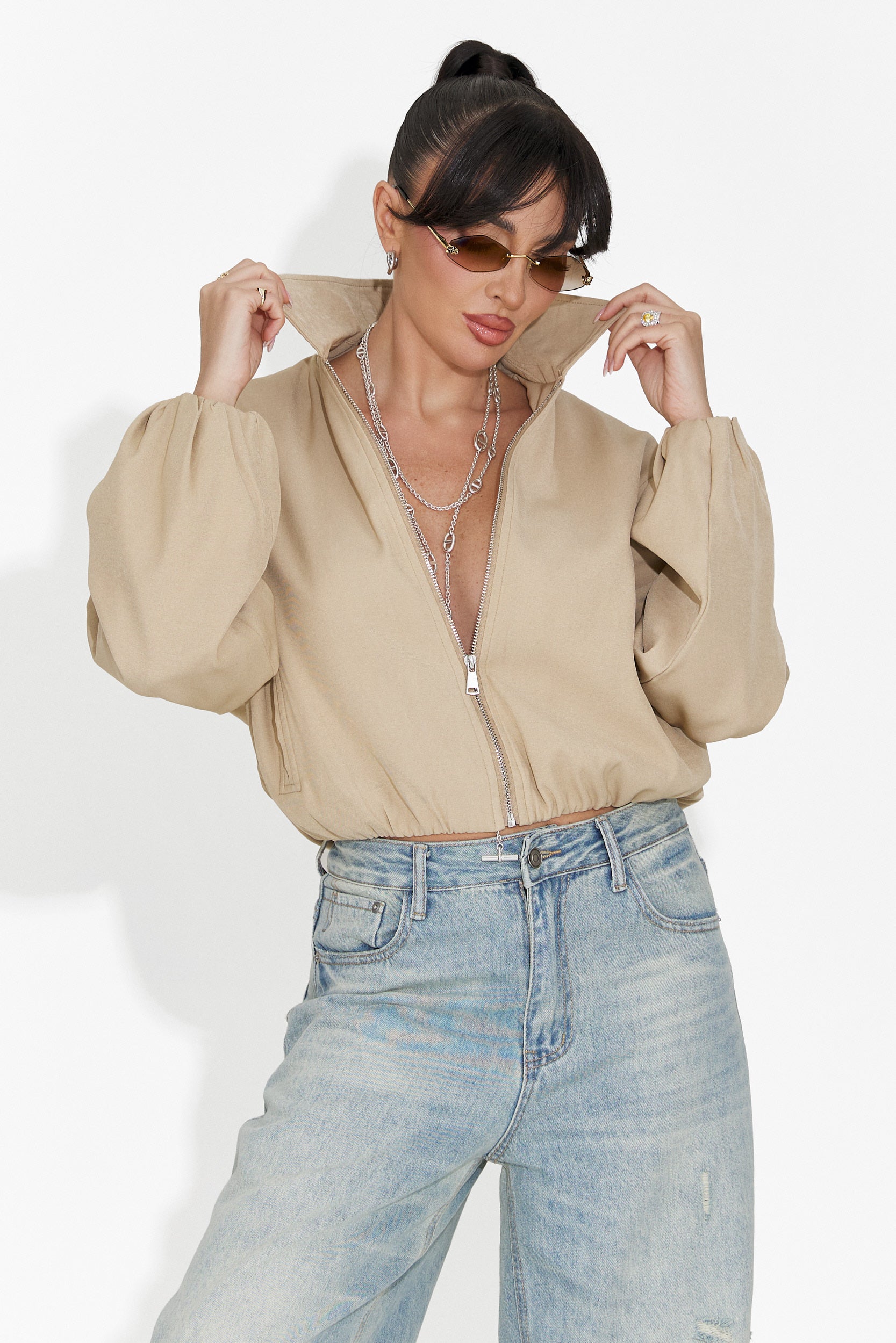 Damenjacke lässig beige Giona Bogas