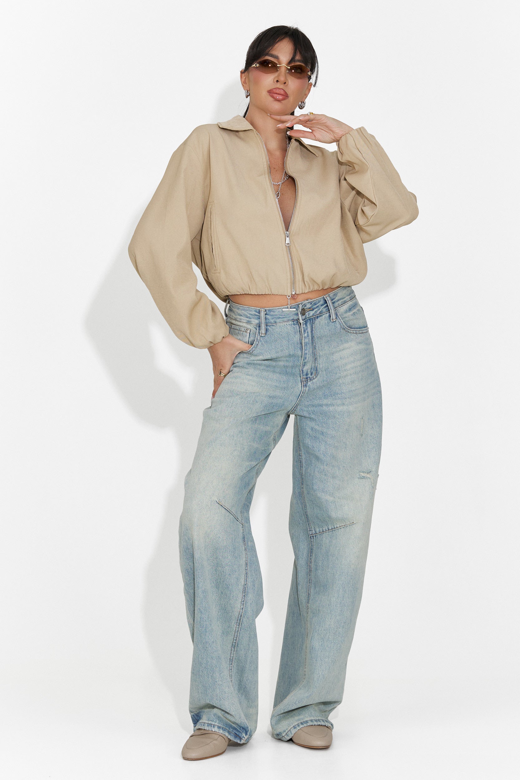 Damenjacke lässig beige Giona Bogas