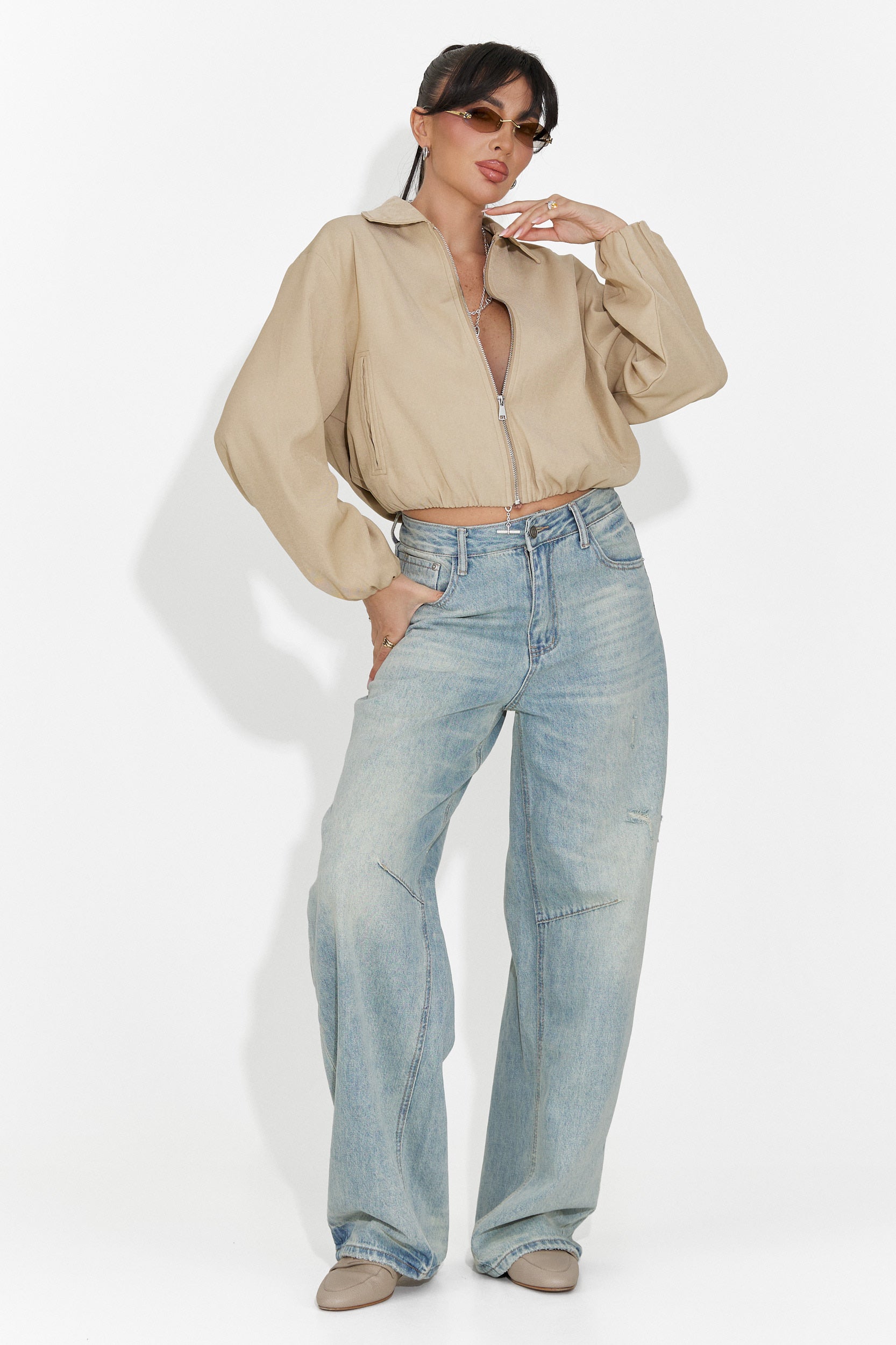 Damenjacke lässig beige Giona Bogas