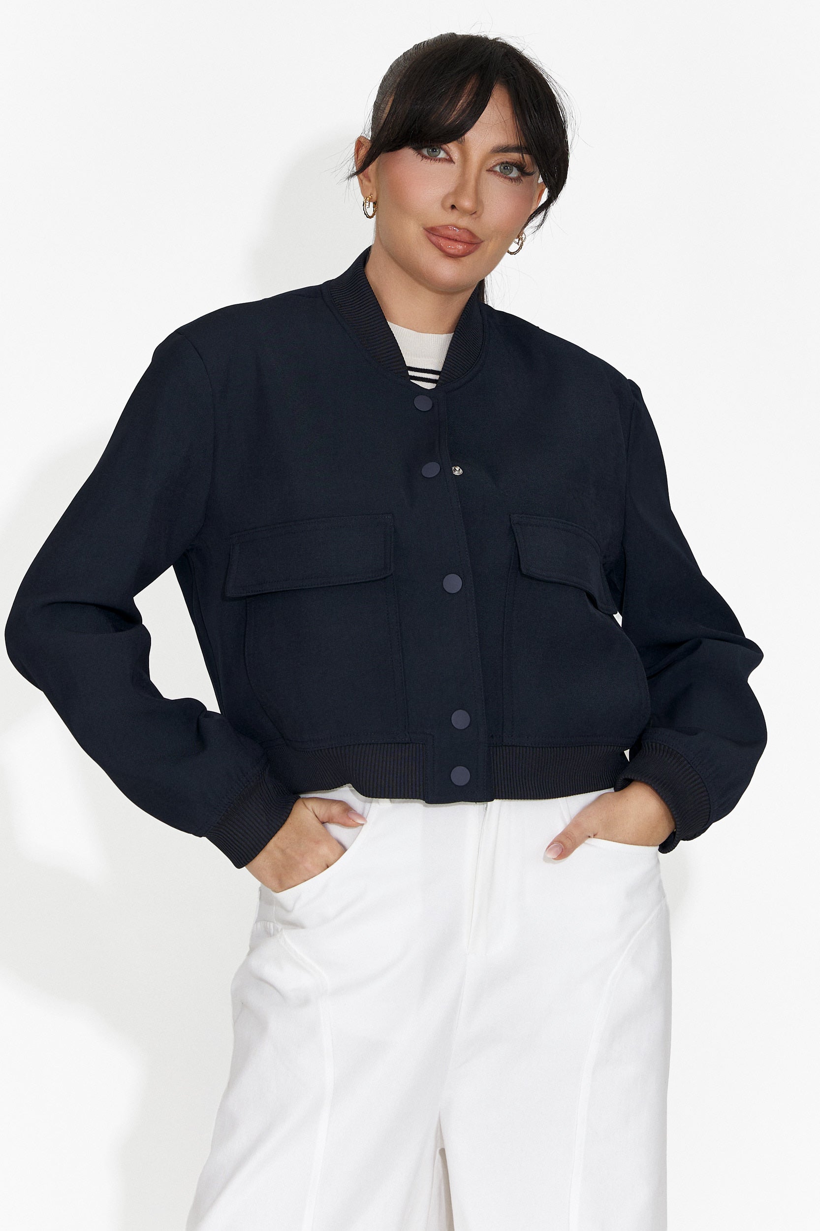 Veste femme décontractée bleu marine Cataleia Bogas