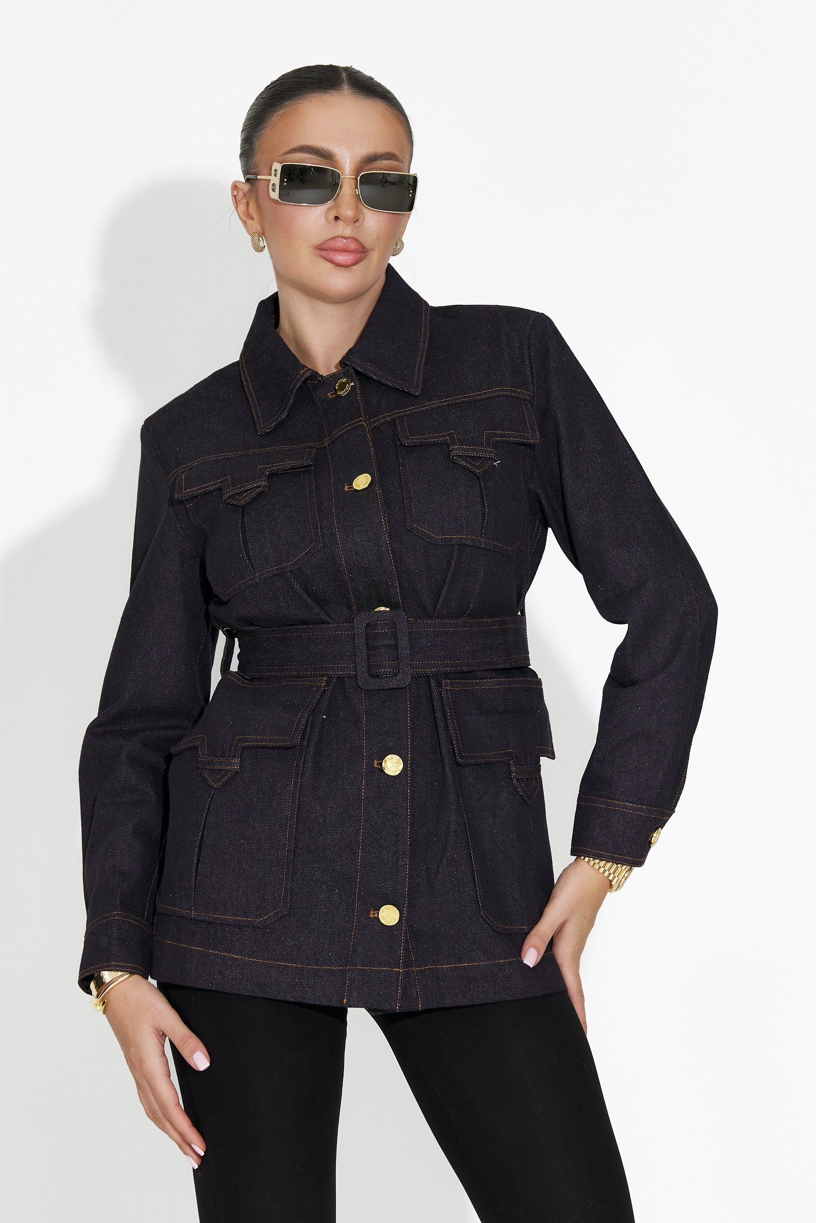 Μπουφάν γυναικείο casual μπλε Nimora Bogas