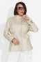 Fresia Bogas Lässige Creme Damenjacke