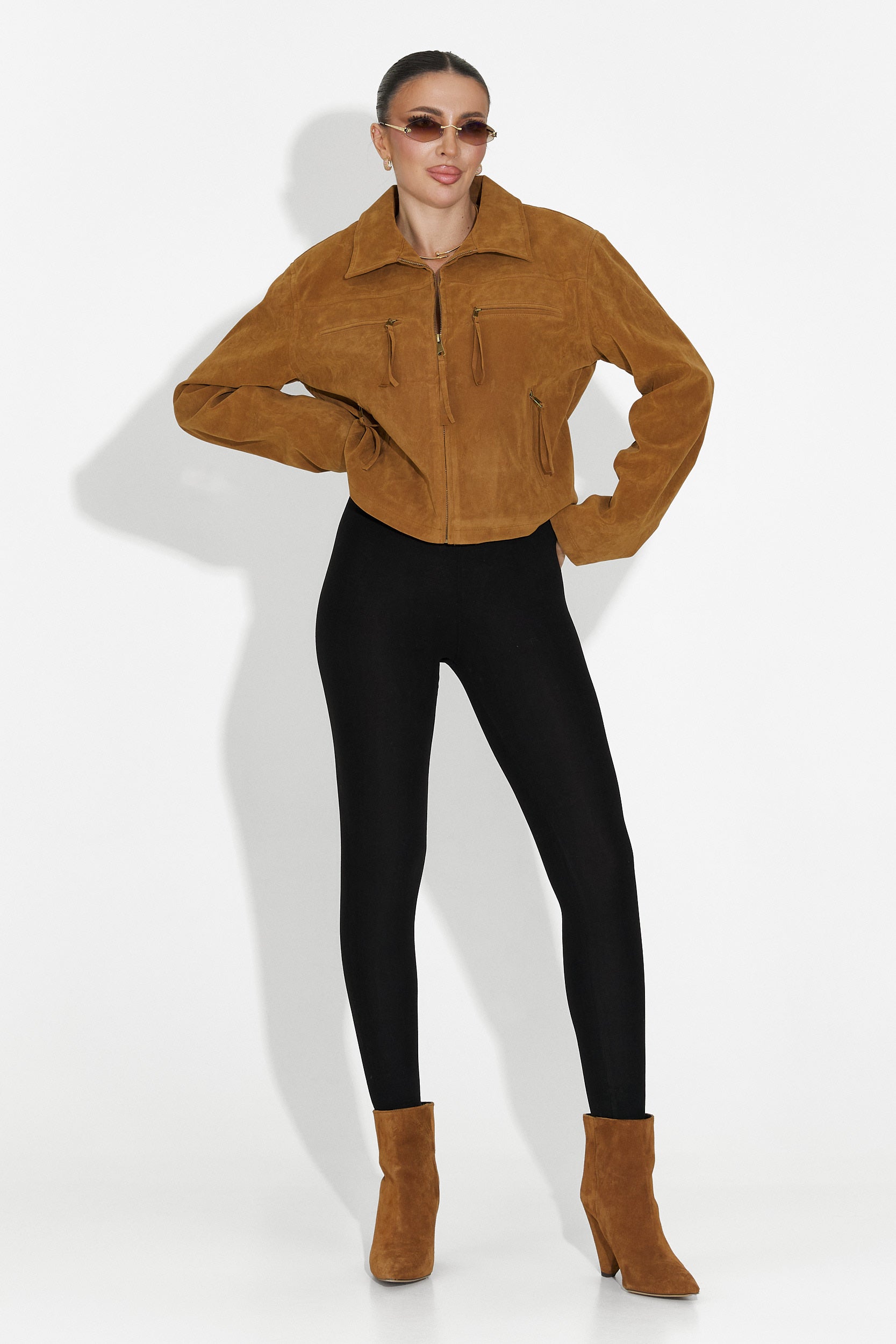 Γυναικεία casual μπουφάν καφέ Marivora Bogas