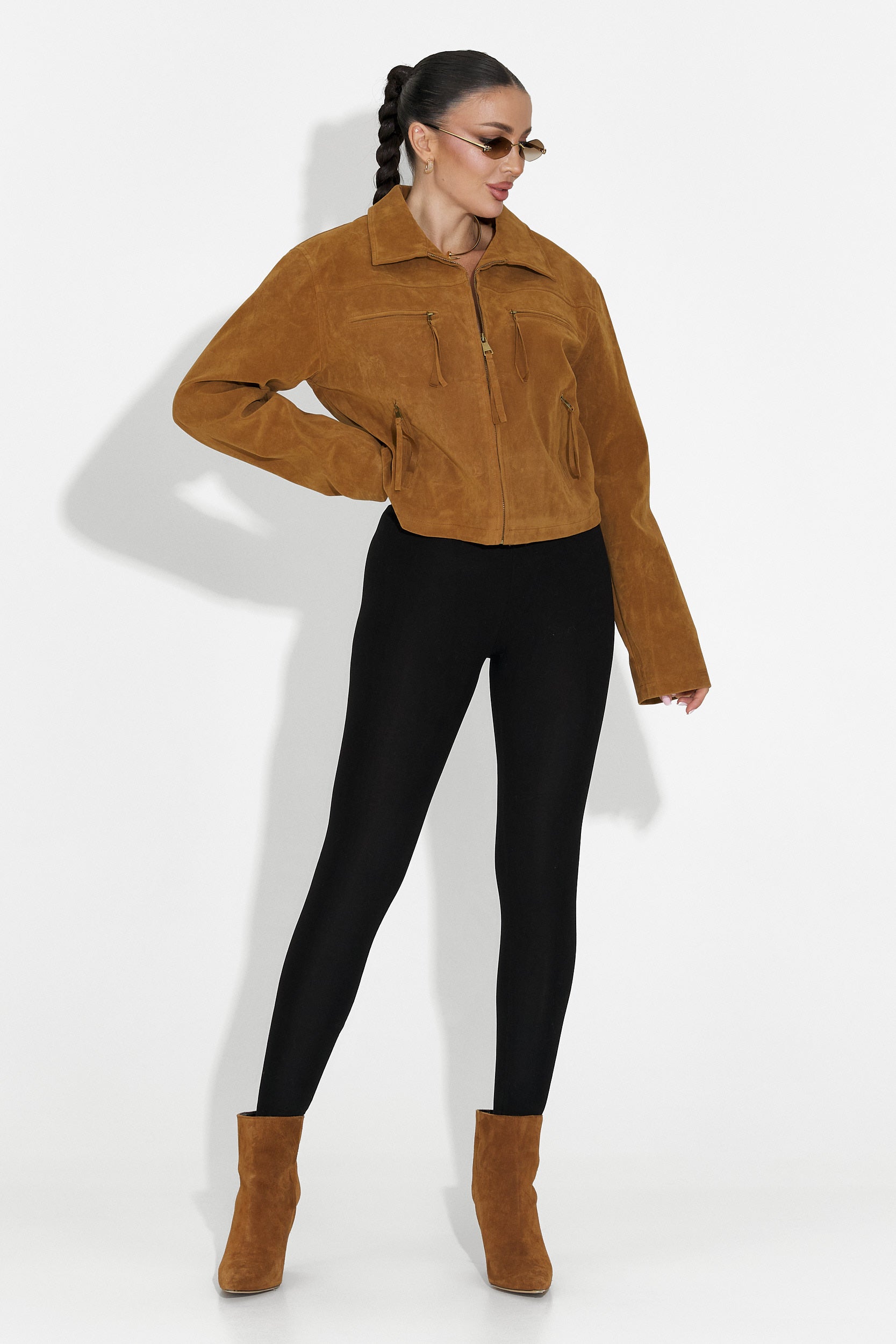 Γυναικεία casual μπουφάν καφέ Marivora Bogas