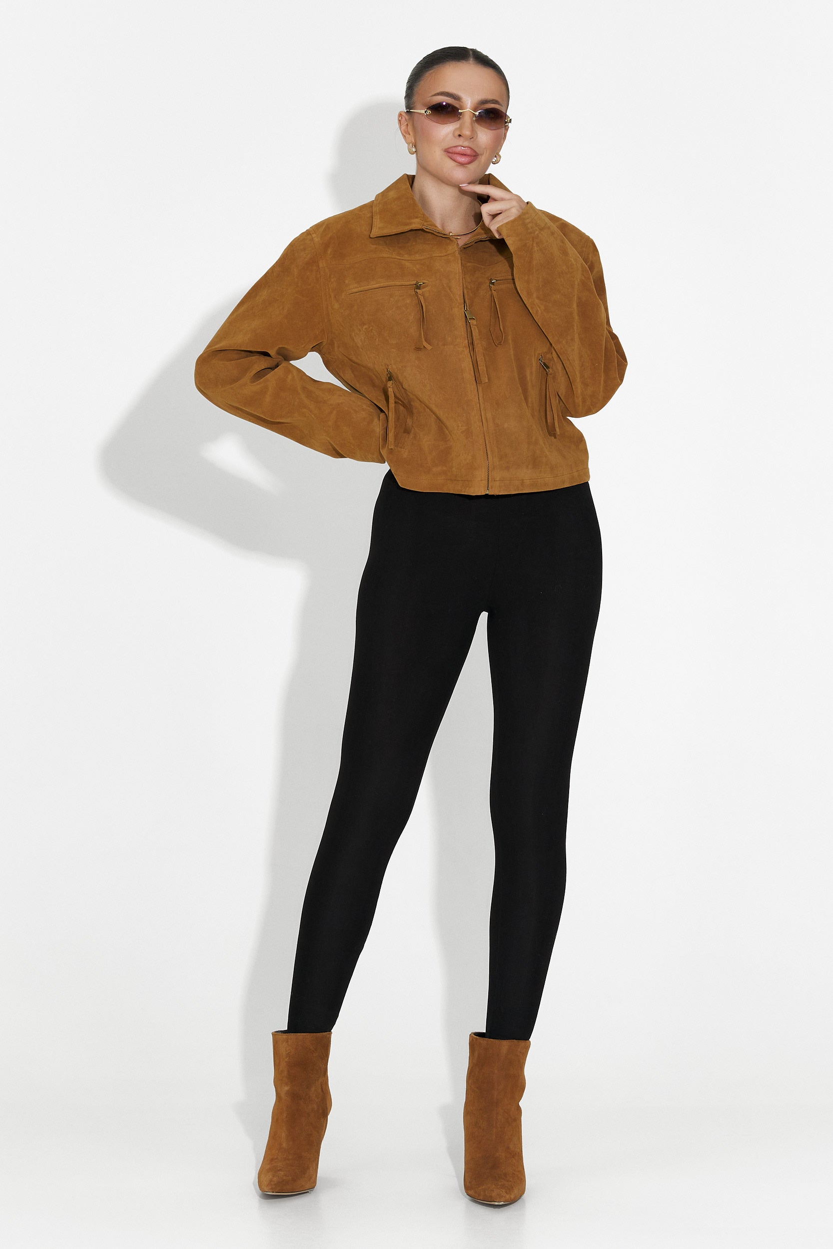 Γυναικεία casual μπουφάν καφέ Marivora Bogas