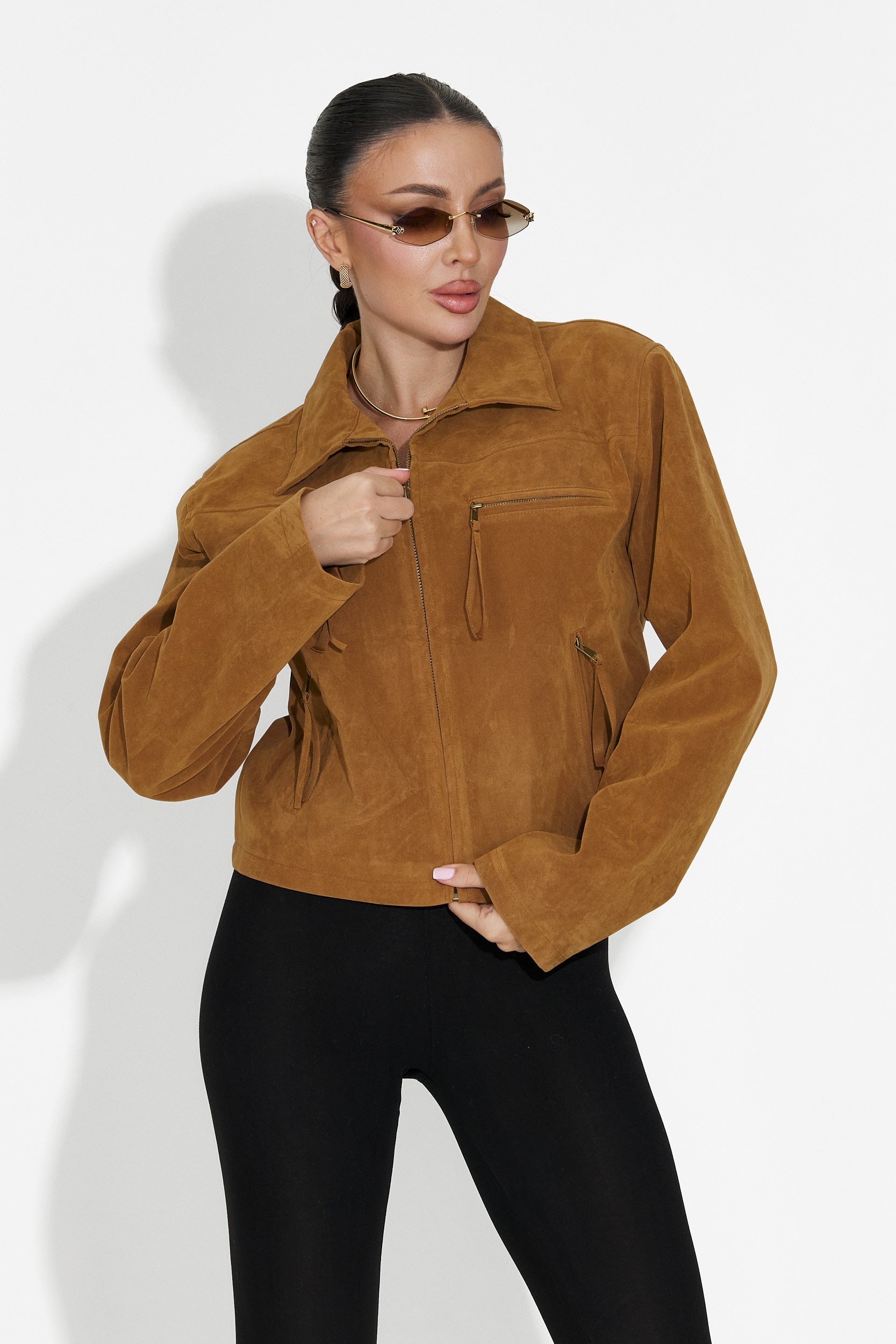 Marivora Bogas Casual Brown Ladies Jacket