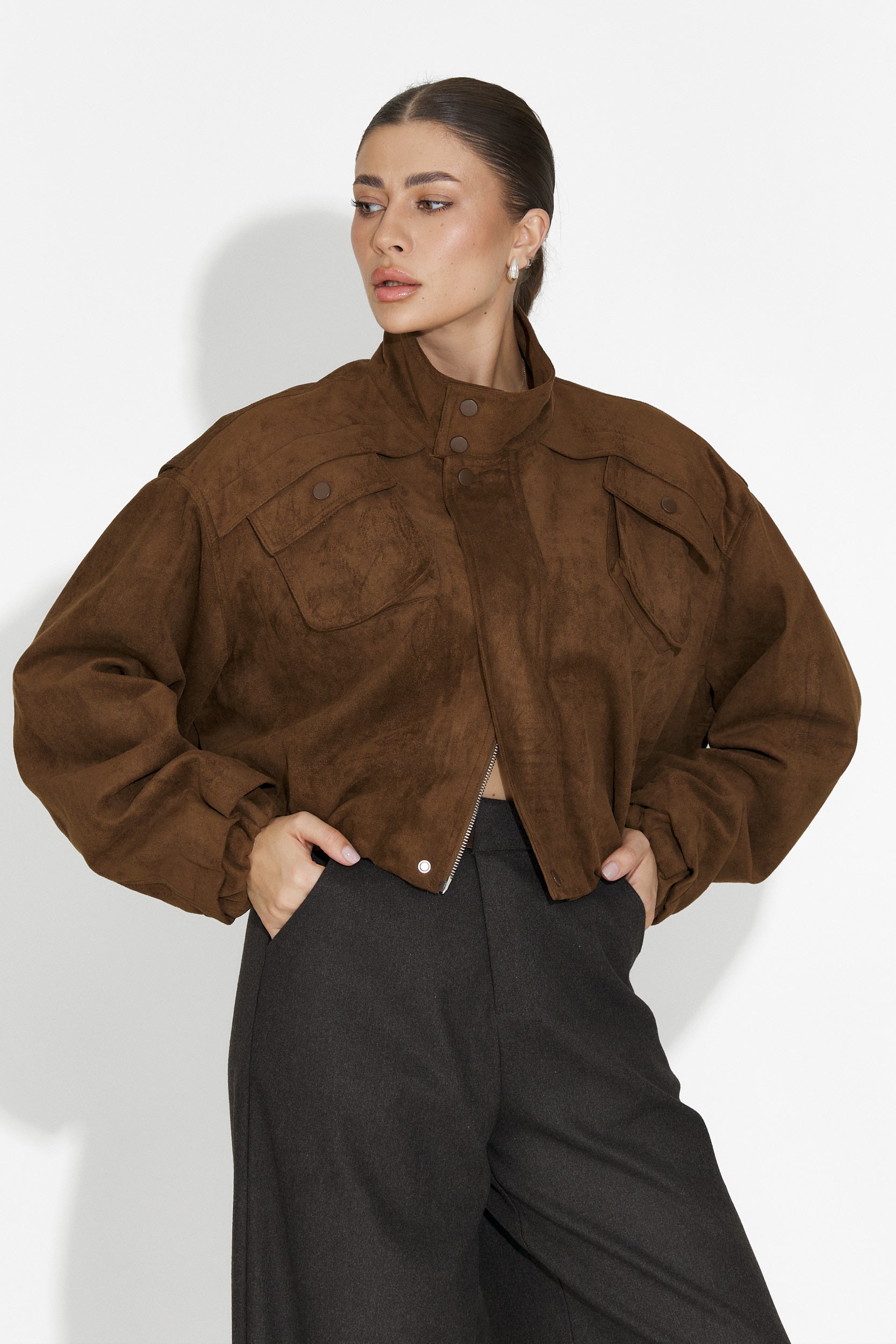 Kurtka damska casual brązowa Trinidad Bogas