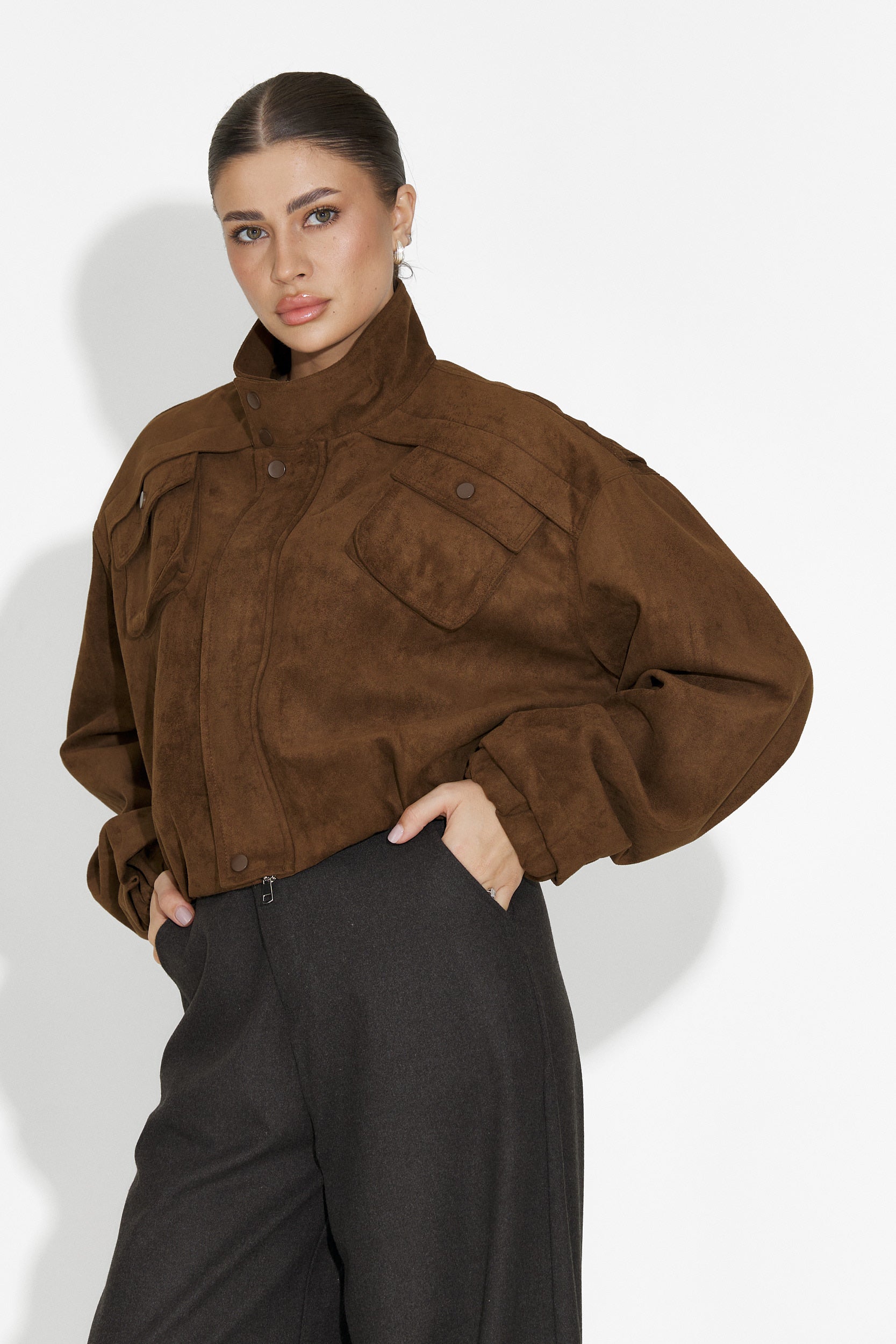 Kurtka damska casual brązowa Trinidad Bogas