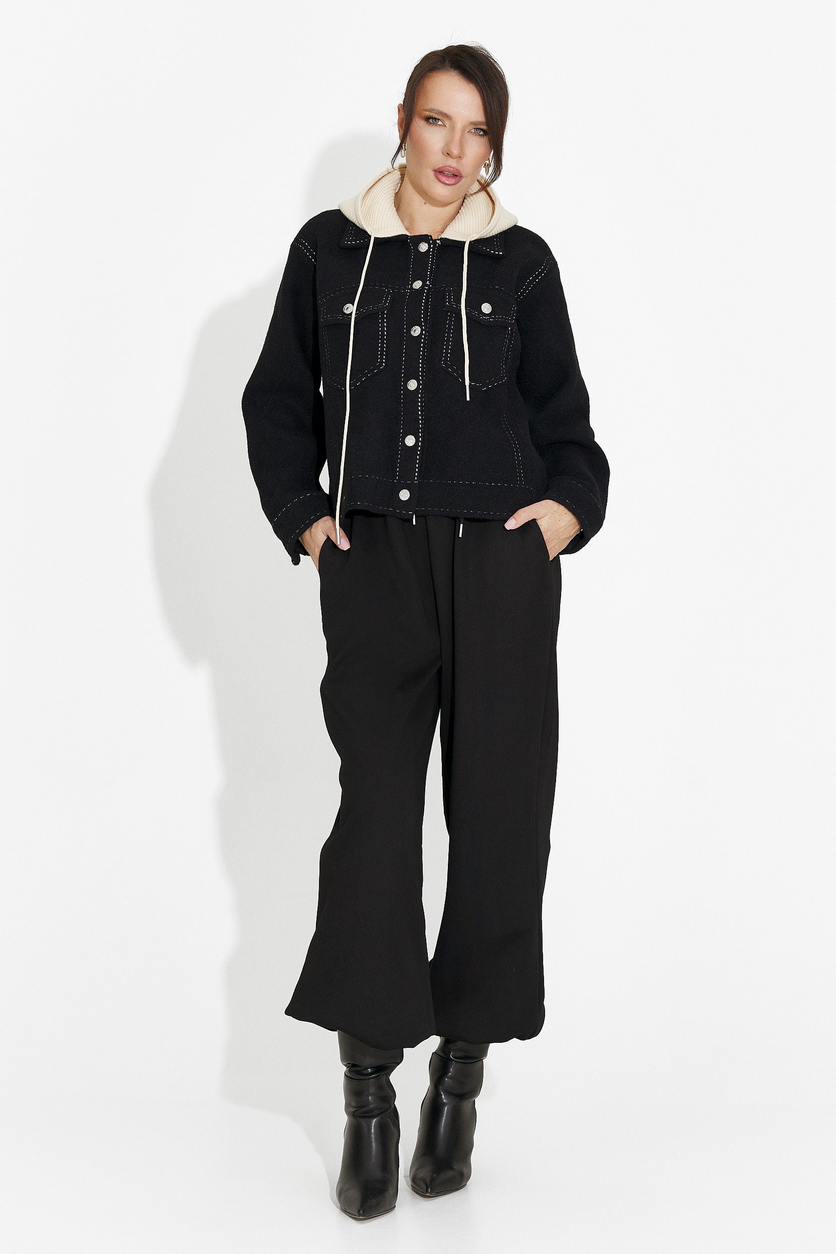 Damen-Casual-Jacke schwarz Mirtha Bogas