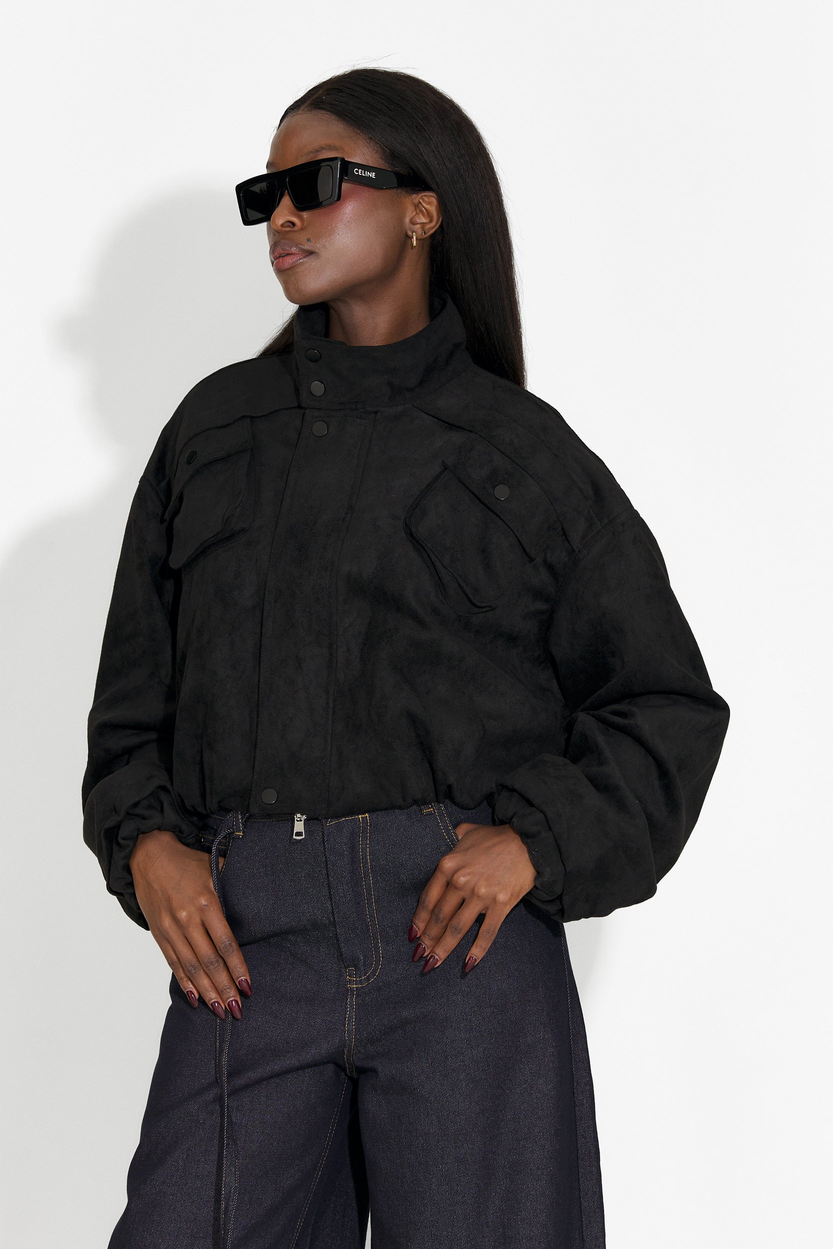 Γυναικείο casual μαύρο μπουφάν Trinidad Bogas