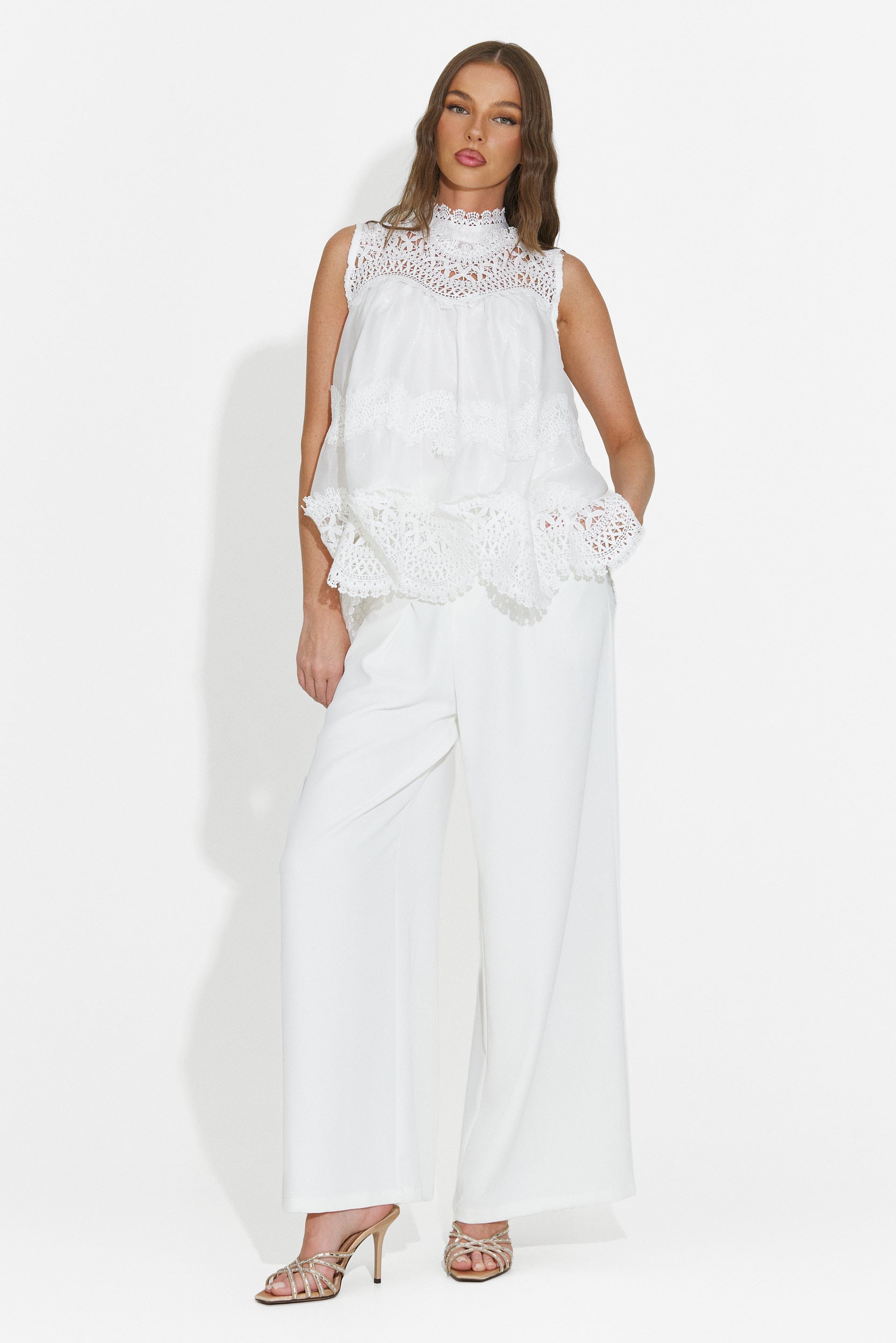 Women's casual white tank top Vysra Bogas
