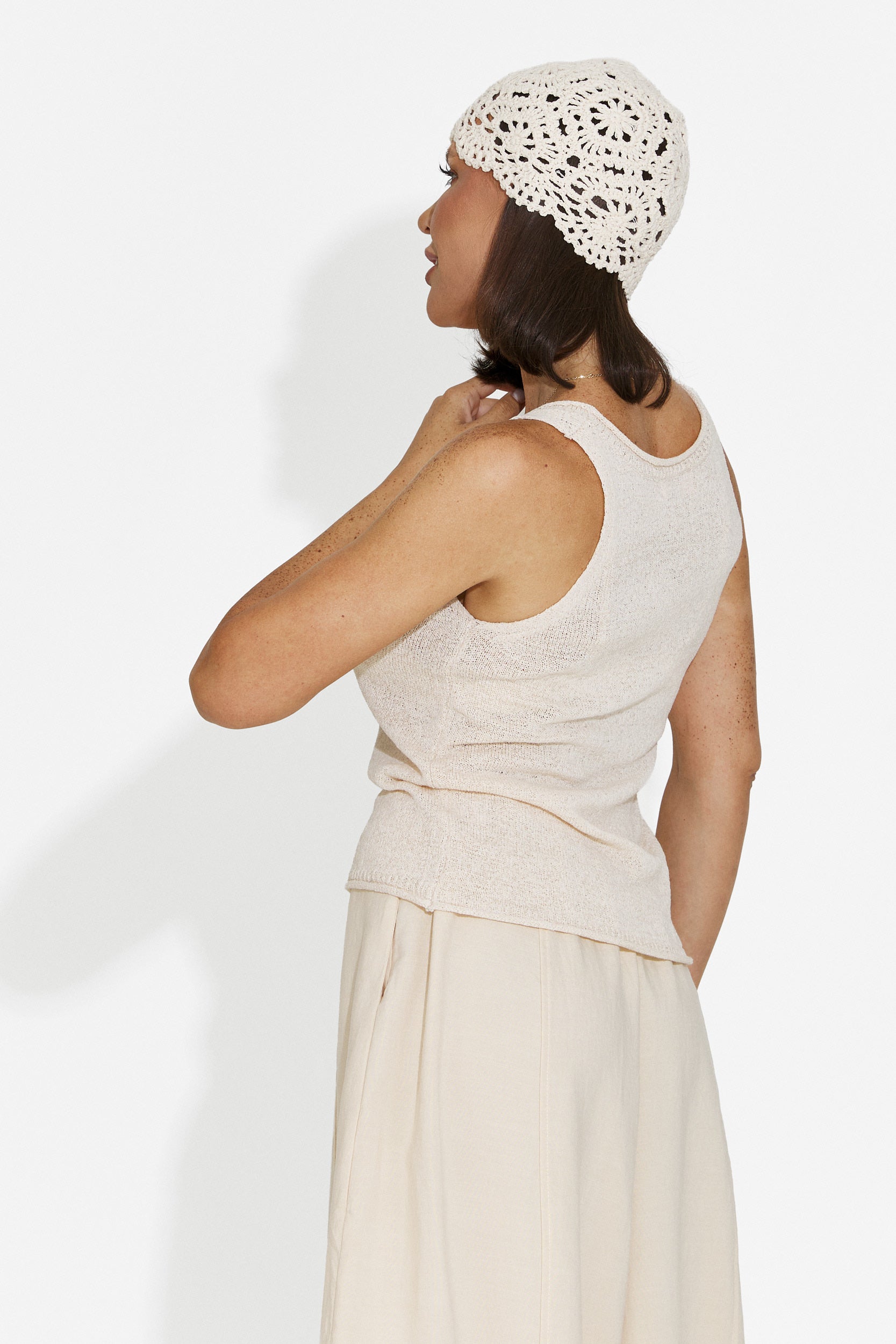 Women's casual beige tank top Viris Bogas