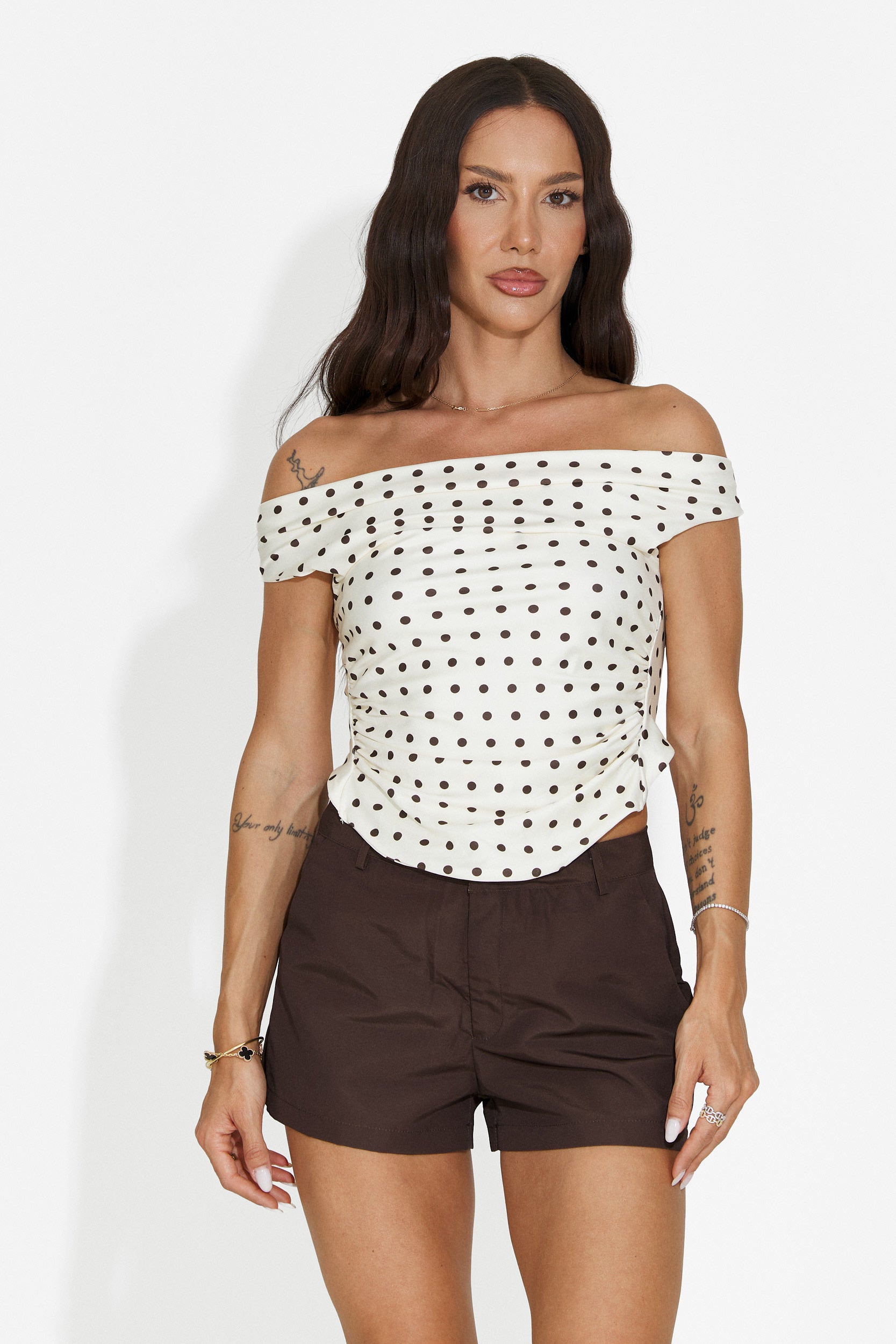 Women's casual cream tank top Bustina Bogas