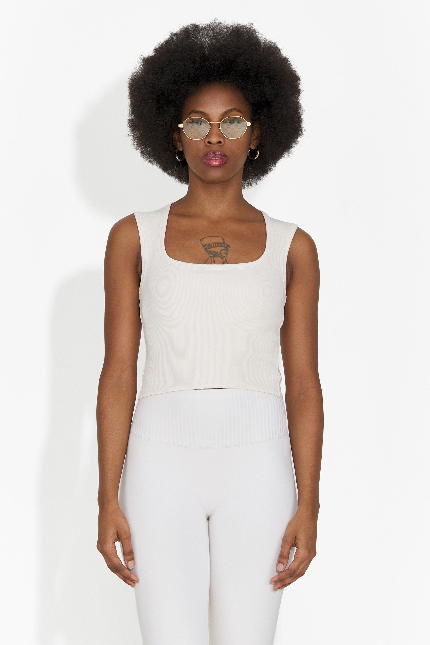 Damen-Tanktop lässig creme Veliria Bogas