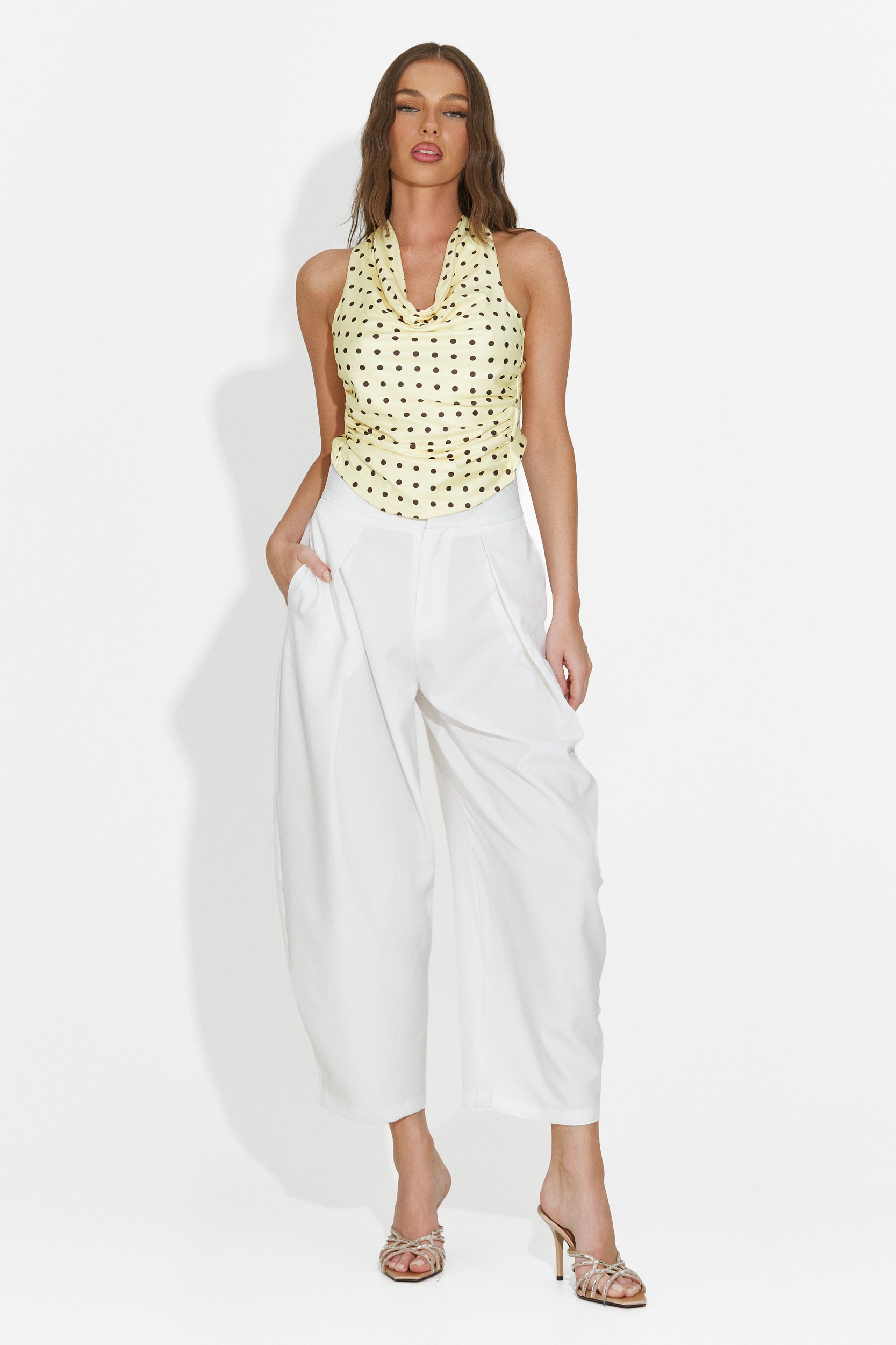 Women's casual yellow tank top Bustina Bogas